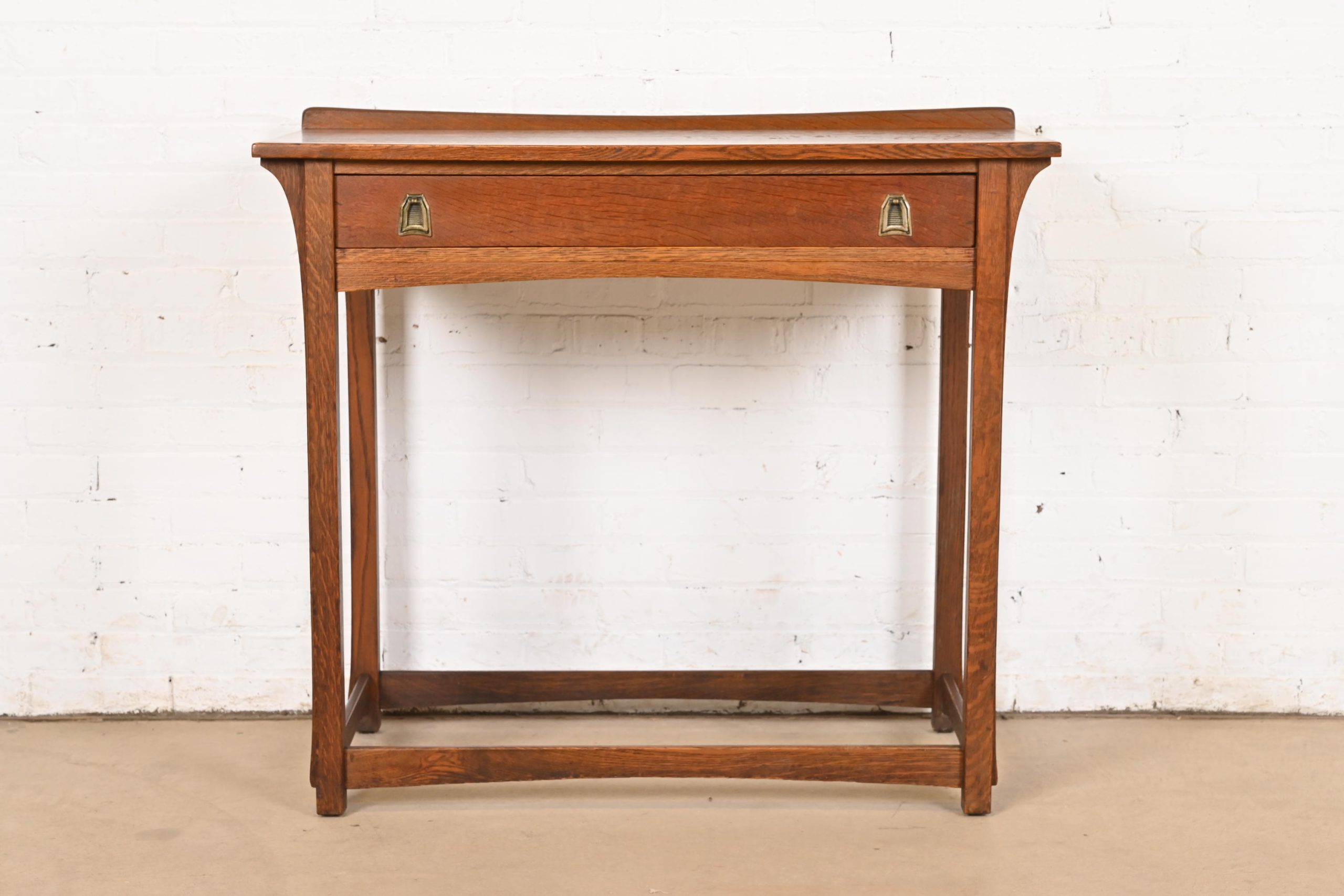 Lifetime Furniture Antique Mission Oak Arts & Crafts Puritan Buffet Server or Console Table, Circa 1900 - Image 2