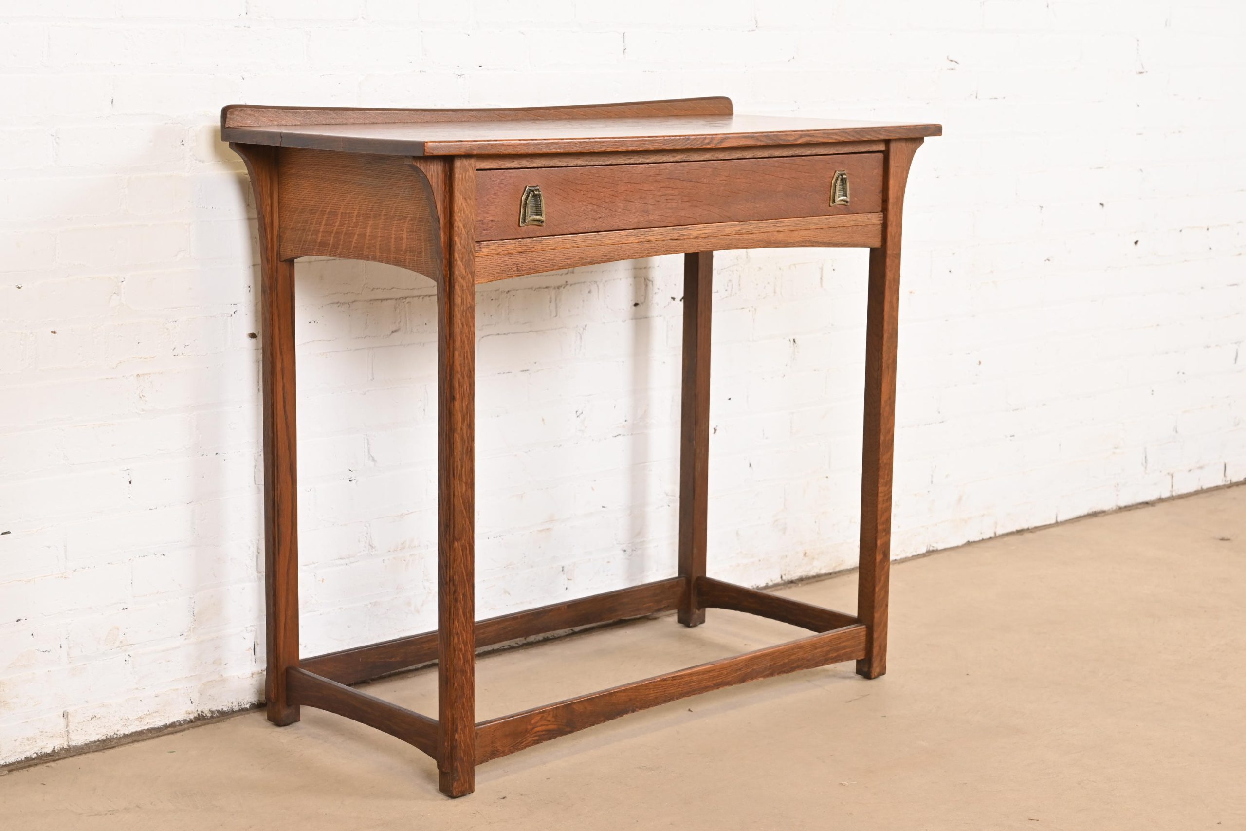 Lifetime Furniture Antique Mission Oak Arts & Crafts Puritan Buffet Server or Console Table, Circa 1900 - Image 4