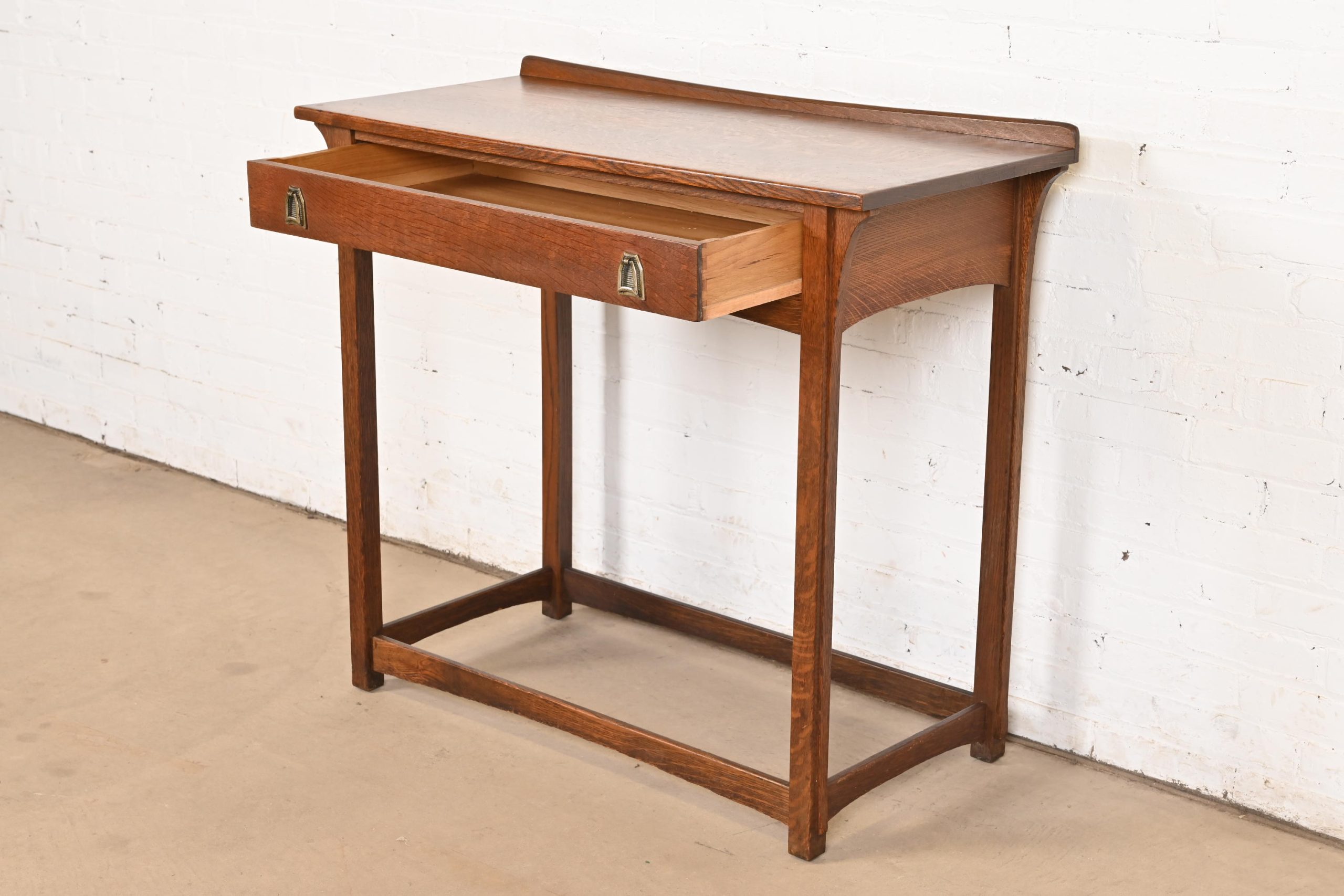 Lifetime Furniture Antique Mission Oak Arts & Crafts Puritan Buffet Server or Console Table, Circa 1900 - Image 6