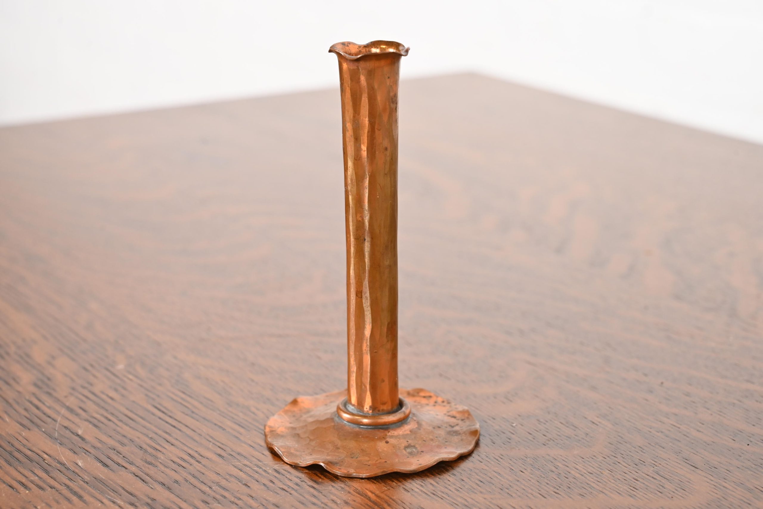 Arthur Cole for Avon Coppersmith Arts & Crafts Hammered Copper Bud Vase, 1930s - Image 2