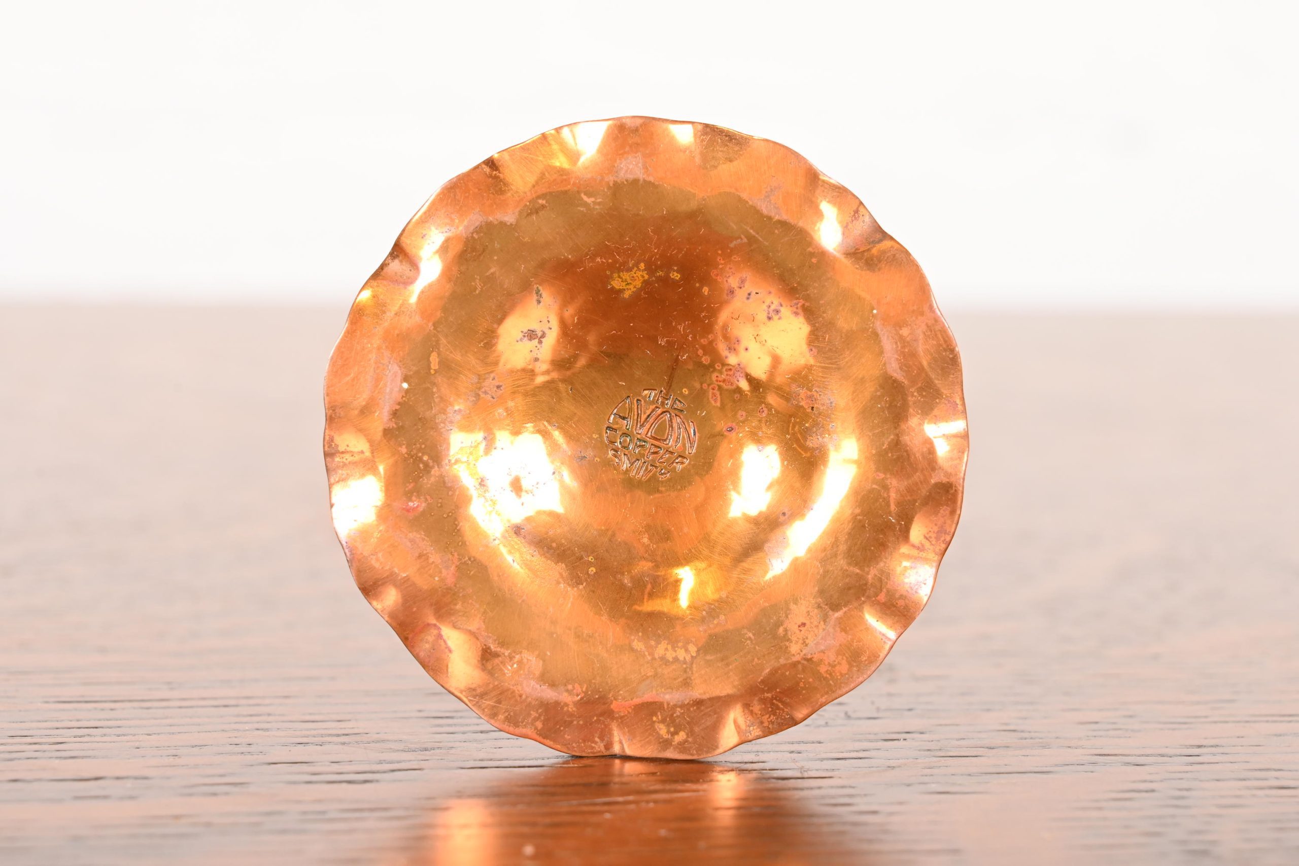 Arthur Cole for Avon Coppersmith Arts & Crafts Hammered Copper Bud Vase, 1930s - Image 7