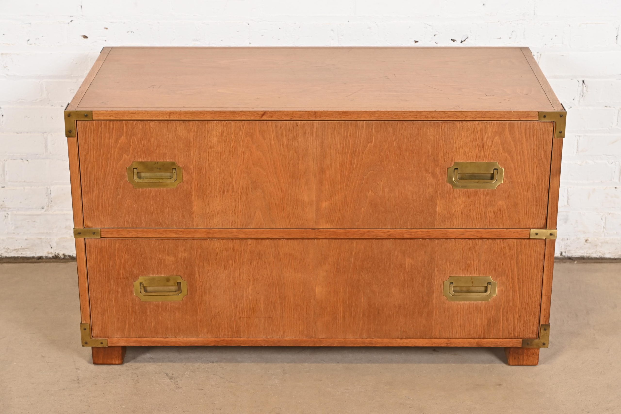Michael Taylor for Baker Furniture Hollywood Regency Campaign Commode or Chest of Drawers, Circa 1950s - Image 3