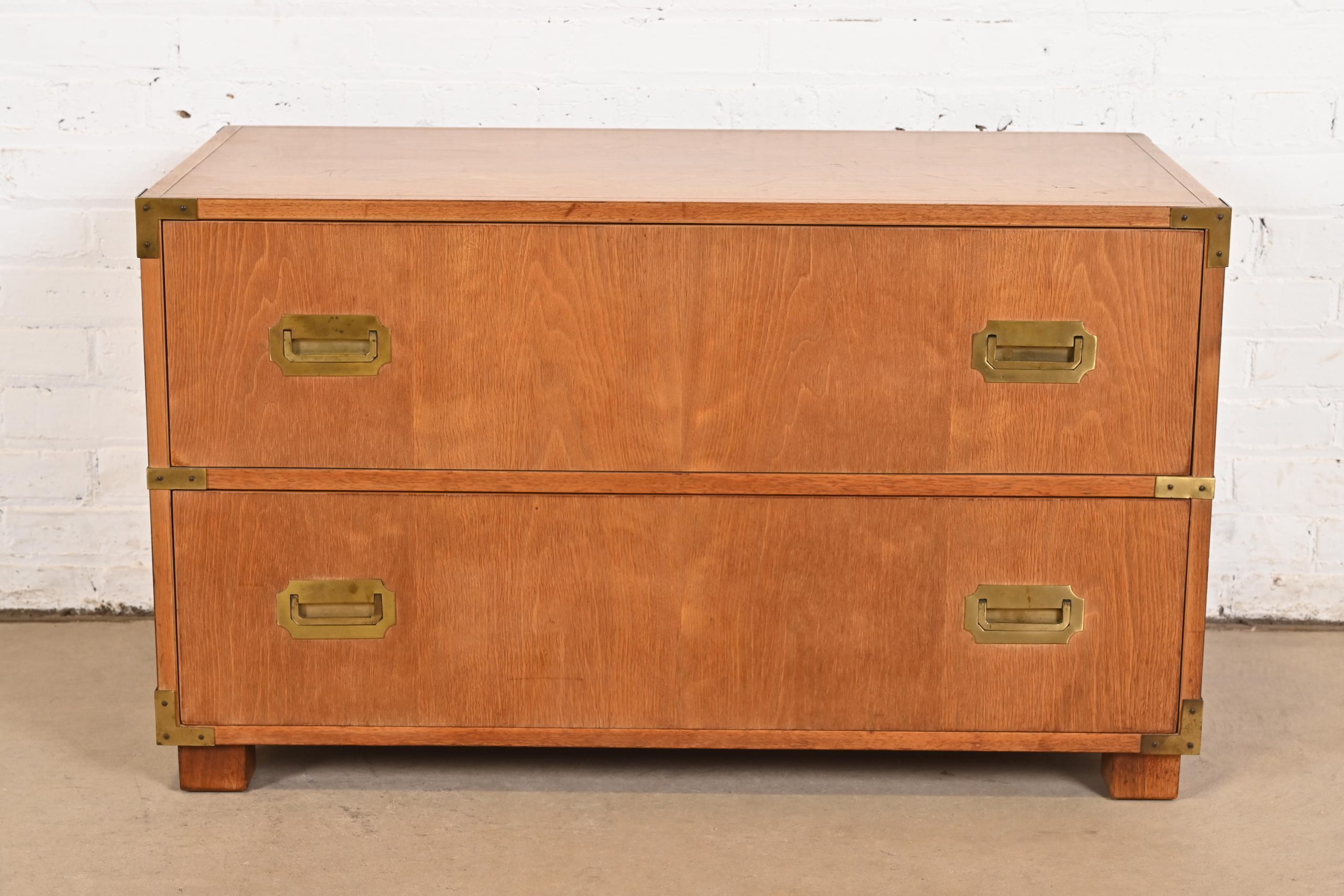 Michael Taylor for Baker Furniture Hollywood Regency Campaign Commode or Chest of Drawers, Circa 1950s - Image 2