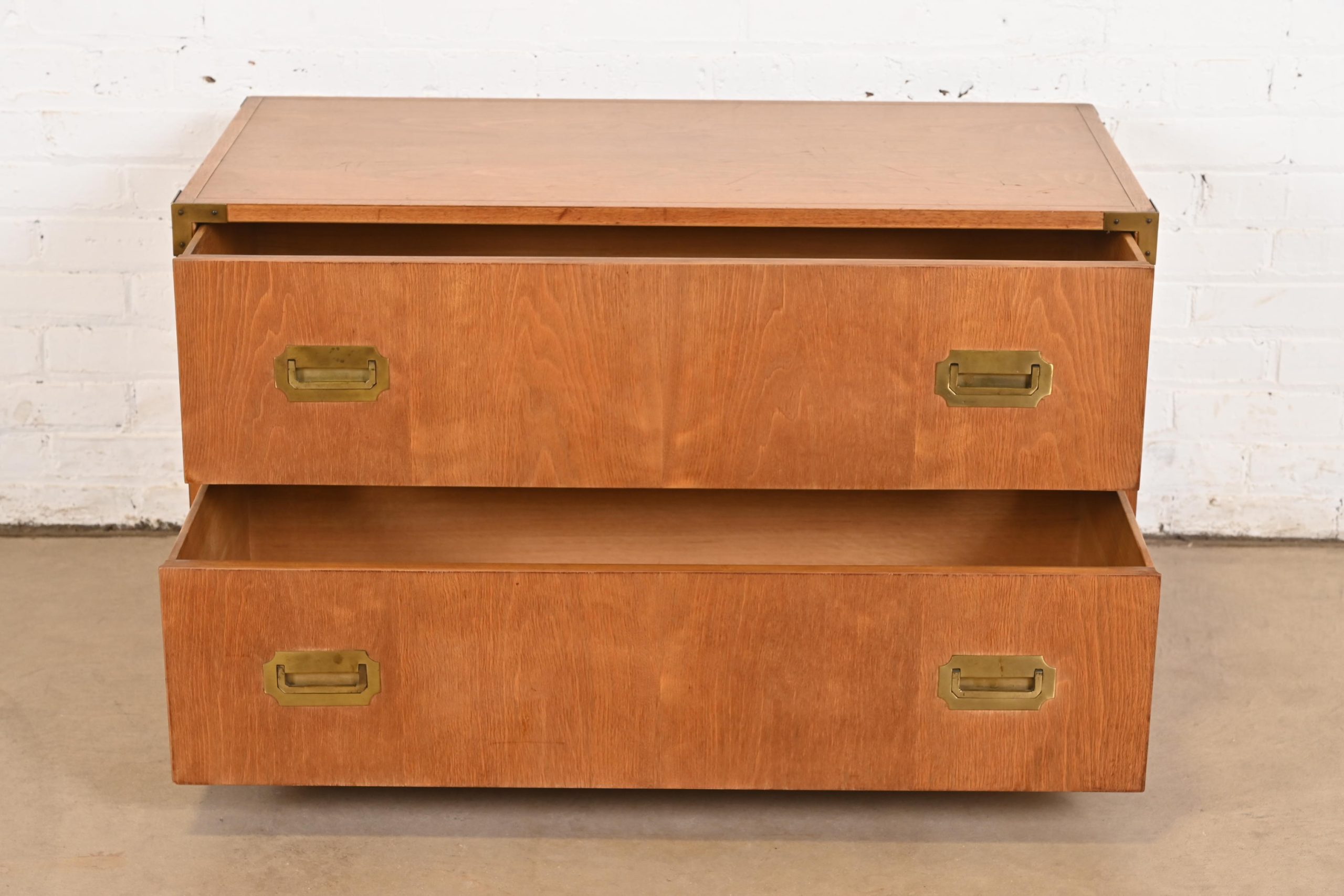 Michael Taylor for Baker Furniture Hollywood Regency Campaign Commode or Chest of Drawers, Circa 1950s - Image 5