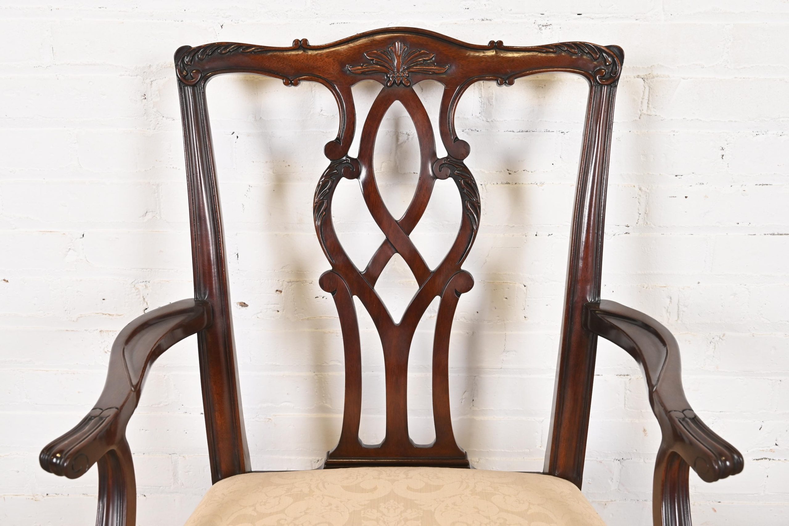 Kindel Furniture Georgian Carved Mahogany Dining Chairs, Set of Six - Image 8