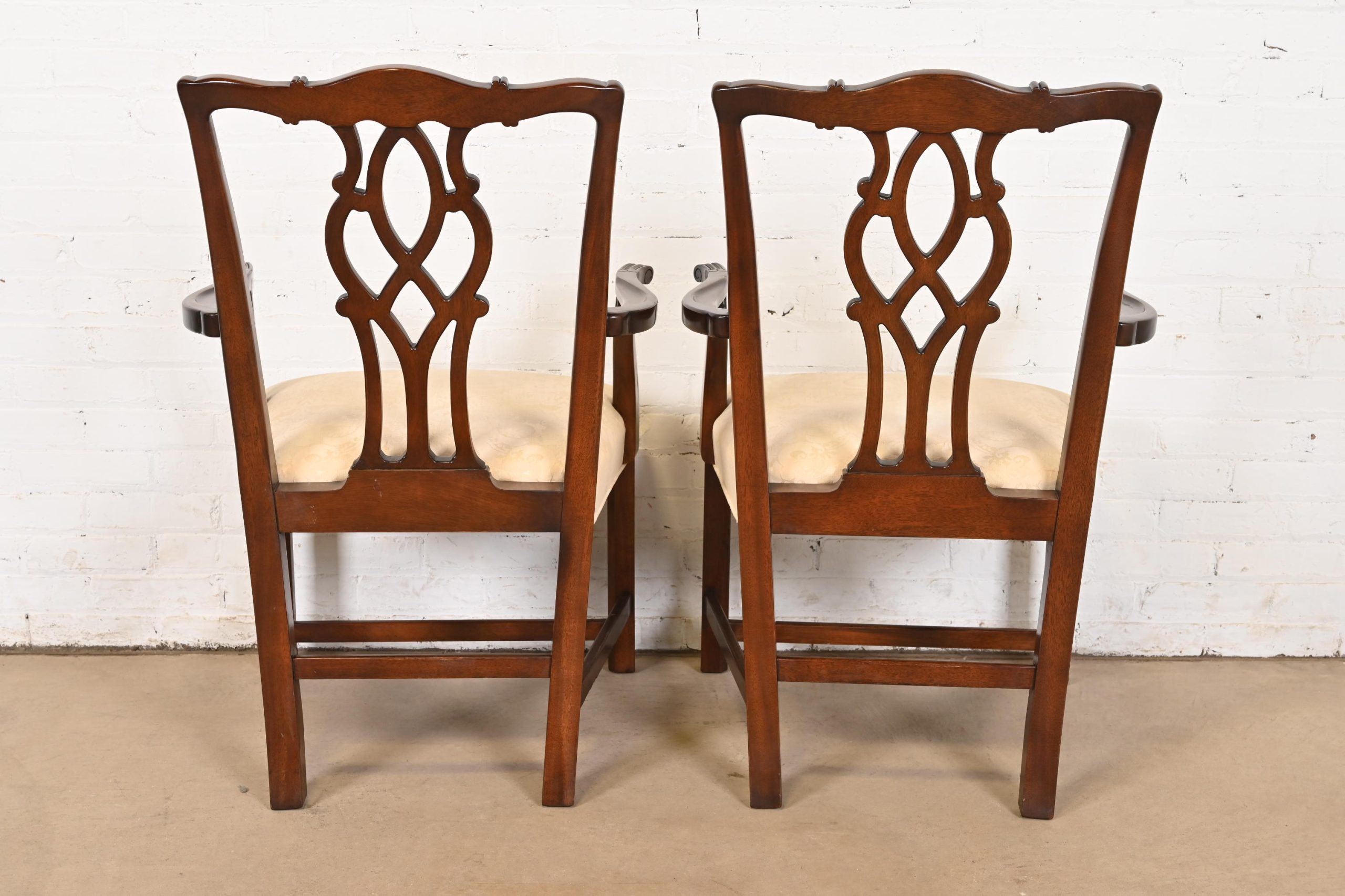 Kindel Furniture Georgian Carved Mahogany Dining Chairs, Set of Six - Image 10