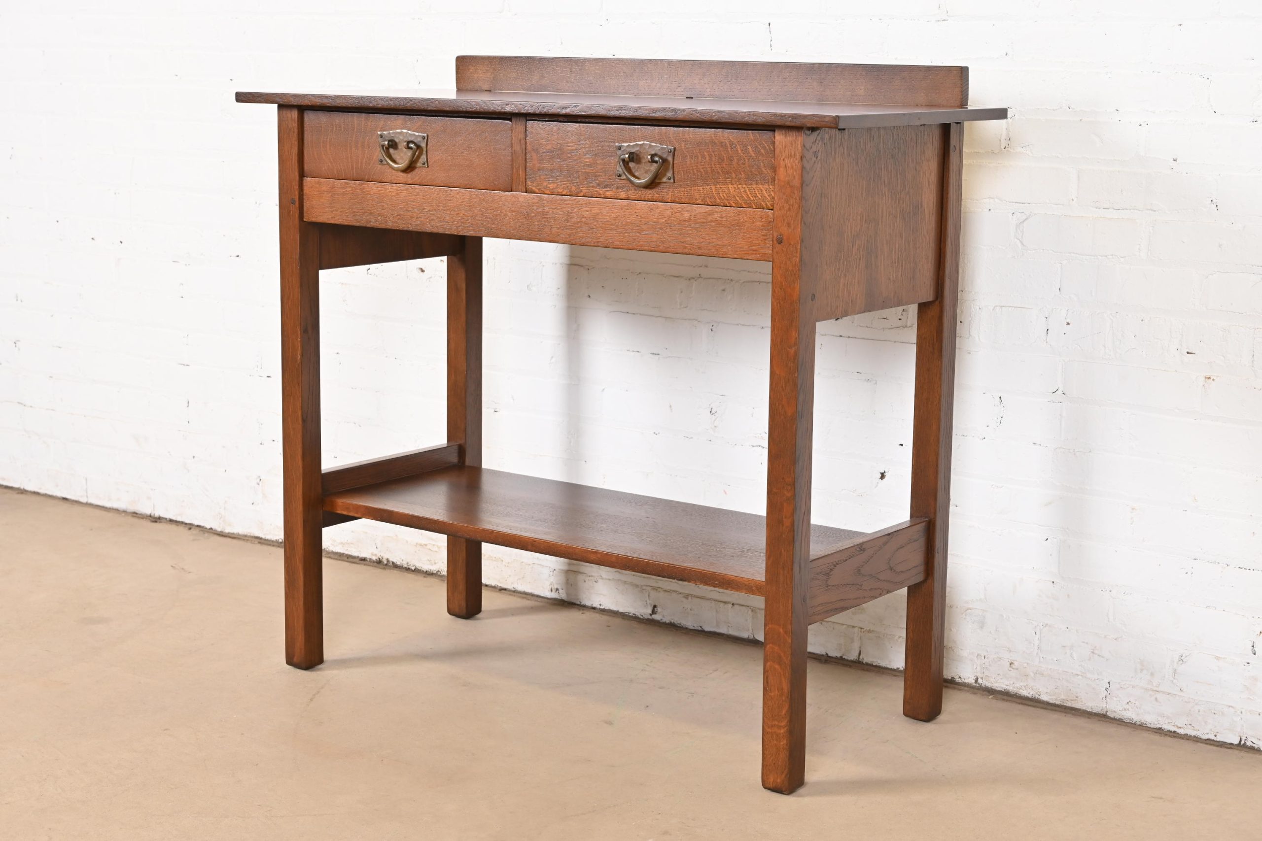 Gustav Stickley Antique Mission Oak Arts & Crafts Buffet Server, Newly Refinished
