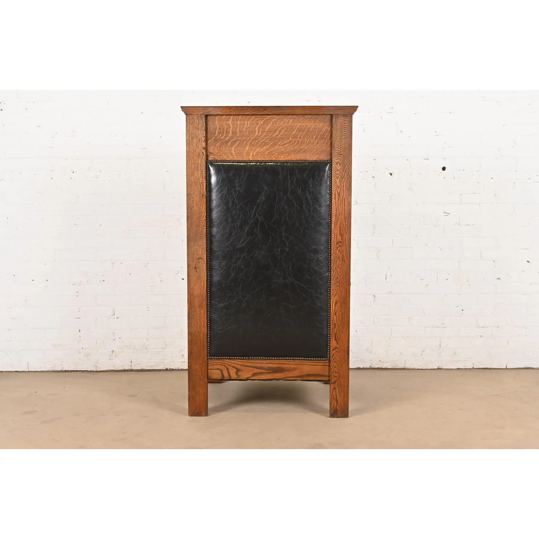 Antique Mission Oak Arts & Crafts Monumental Throne Chair, Circa 1900 - Image 11