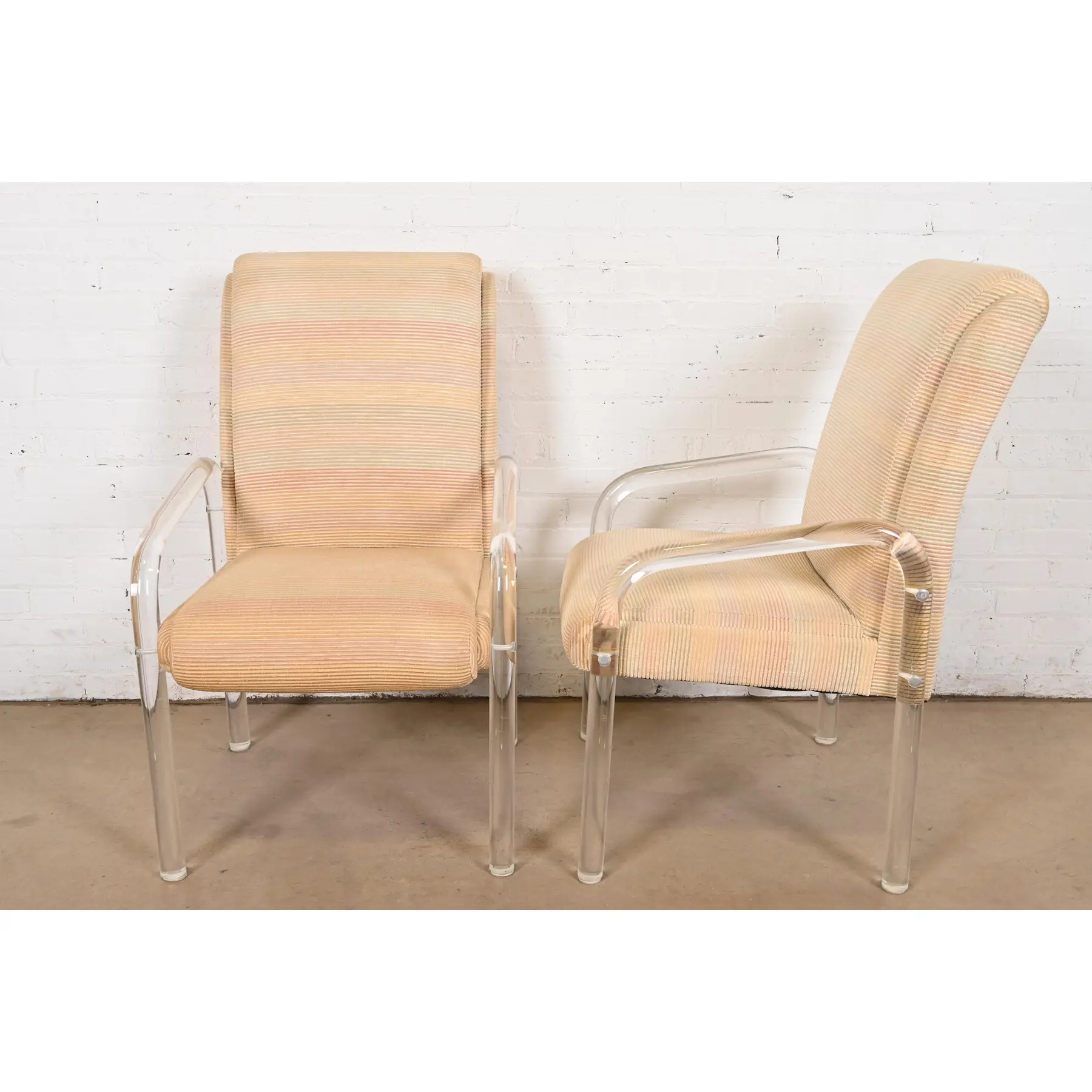 Leon Frost for Lion in Frost Modern Art Deco Lucite Armchairs, Set of Six - Image 9