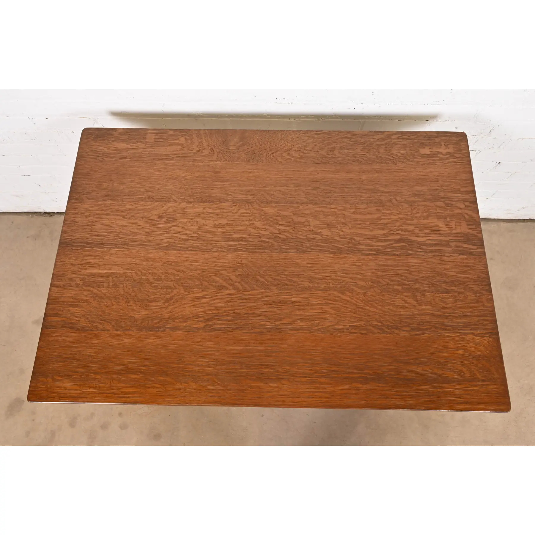 Limbert Antique Mission Oak Arts & Crafts Desk or Library Table, Circa 1910 - Image 9