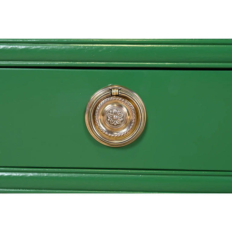 Michael Taylor for Baker Far East Collection Green Lacquered Nightstands or End Tables, Newly Refinished - Image 7