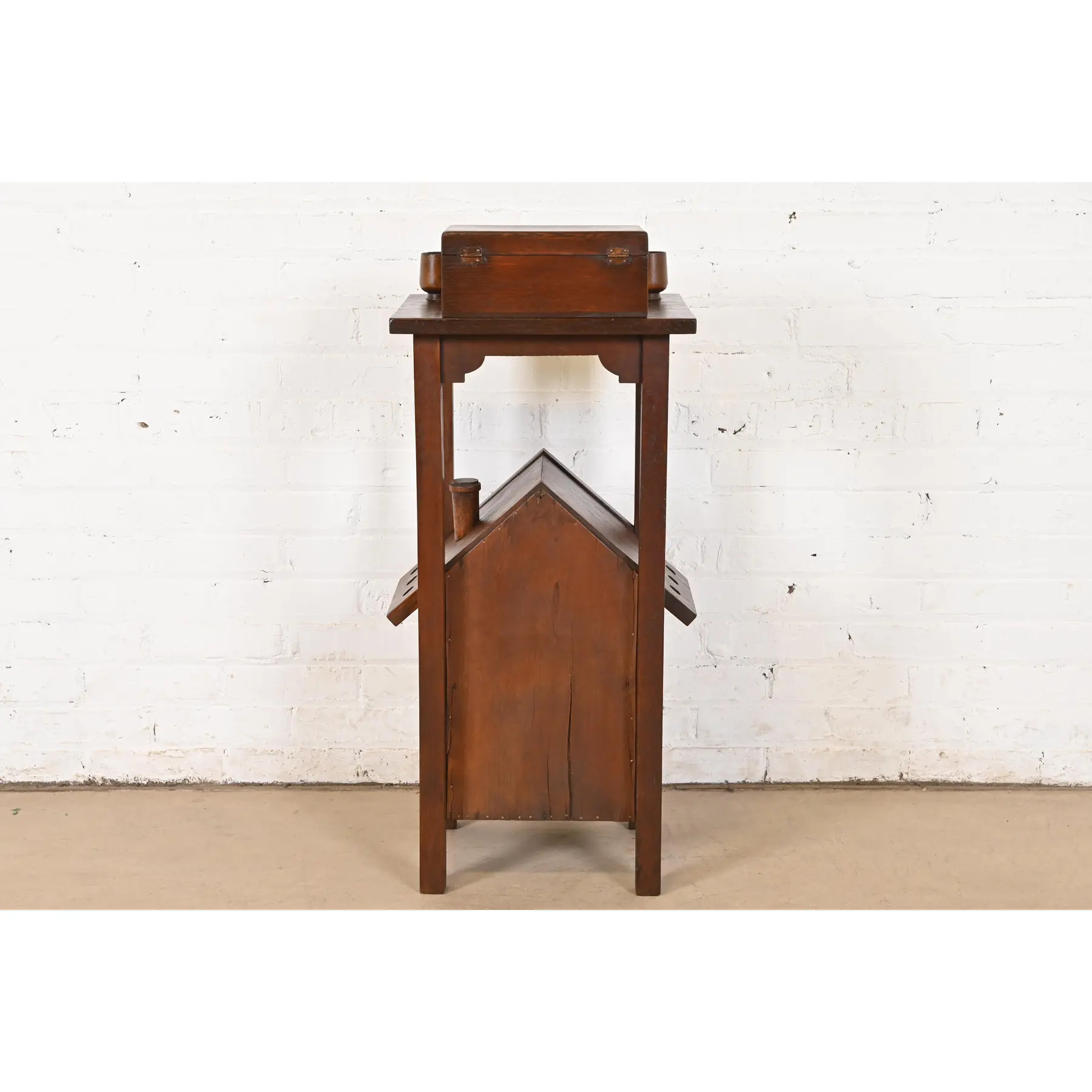 Stickley Brothers Style Antique Mission Oak Arts & Crafts Smoker's Stand, Circa 1910 - Image 2