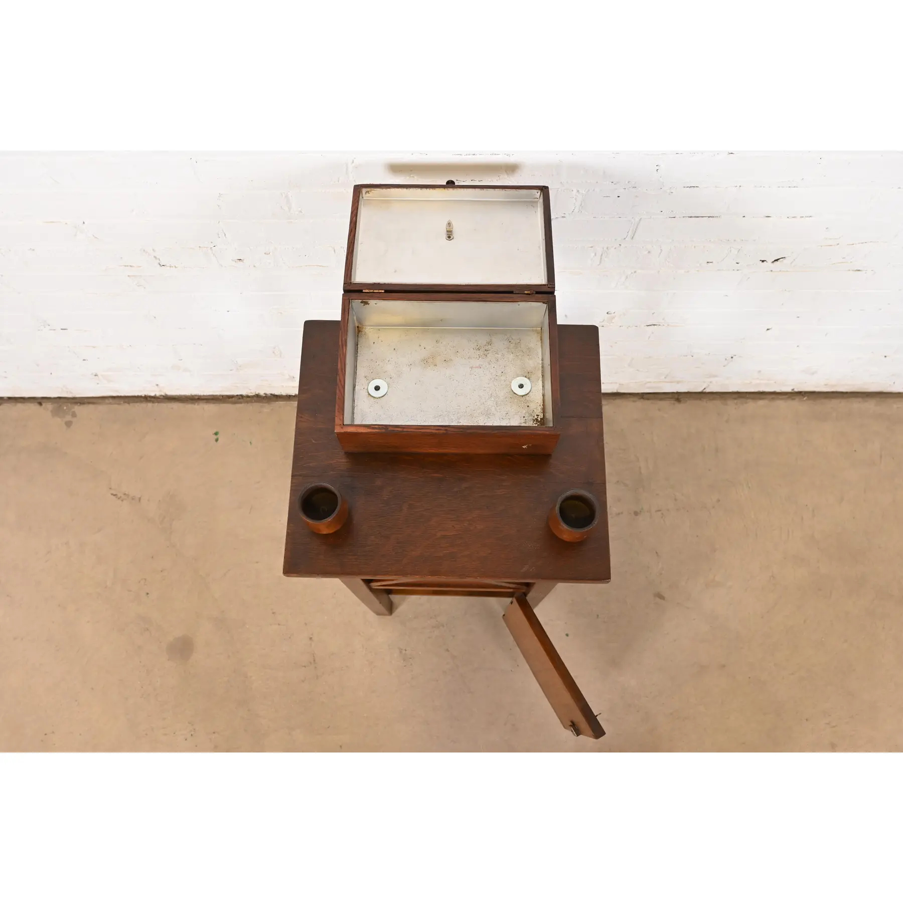Stickley Brothers Style Antique Mission Oak Arts & Crafts Smoker's Stand, Circa 1910 - Image 6