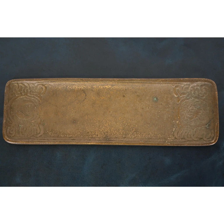 Tiffany Studios New York Zodiac Bronze Pen Tray - Image 5