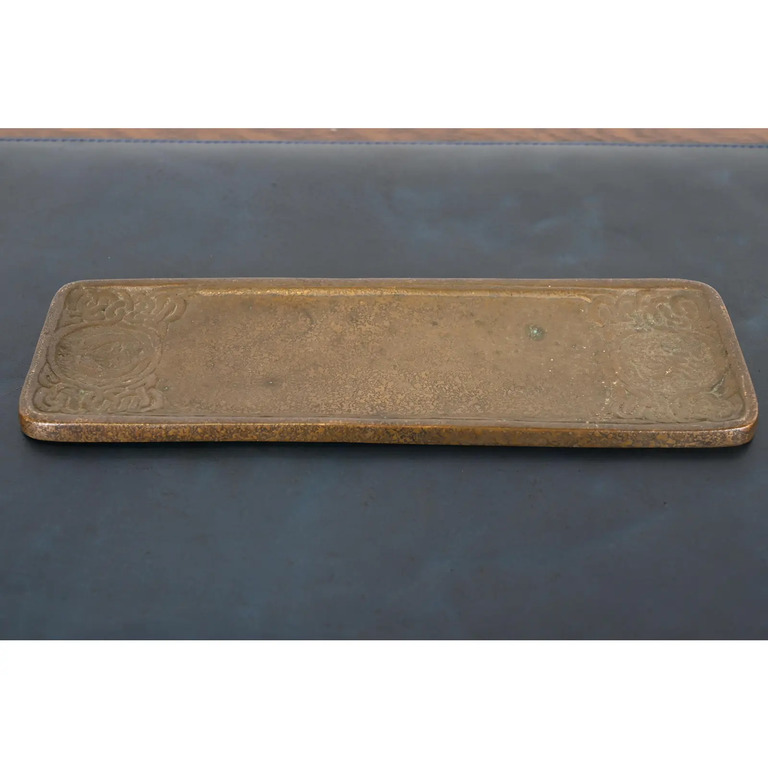 Tiffany Studios New York Zodiac Bronze Pen Tray