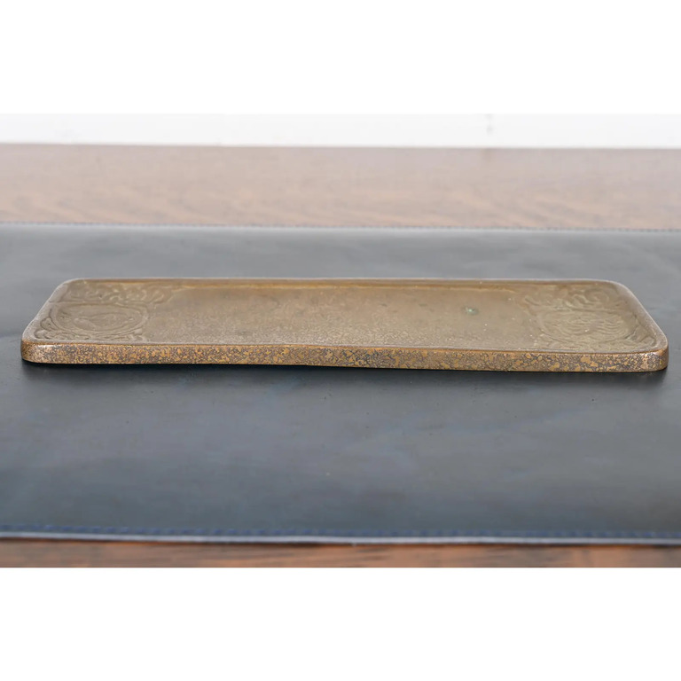 Tiffany Studios New York Zodiac Bronze Pen Tray - Image 2