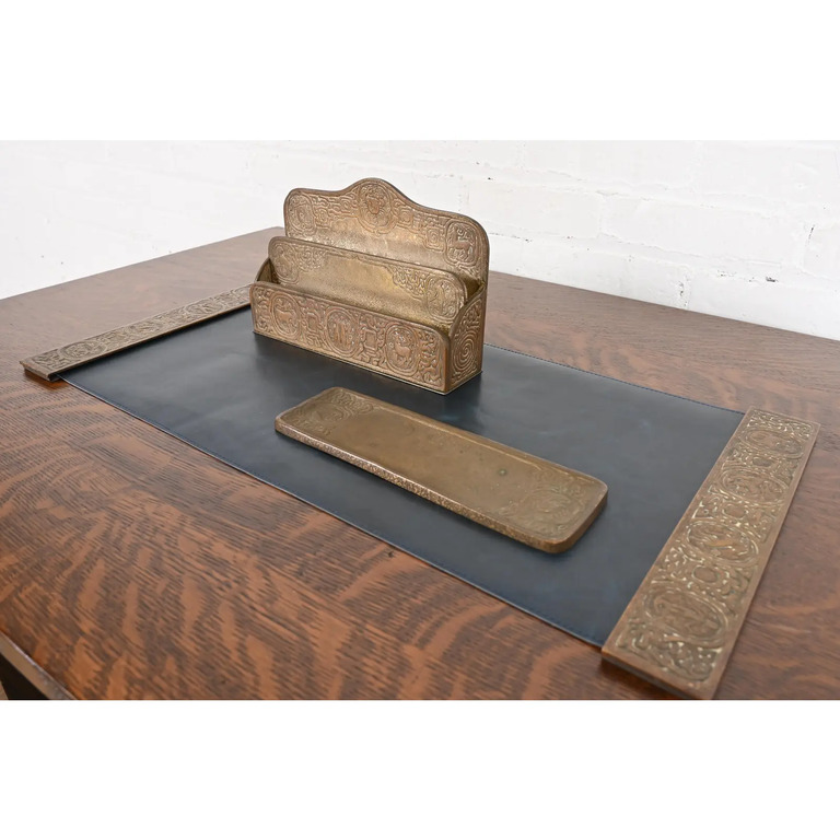 Tiffany Studios New York Zodiac Bronze Pen Tray - Image 11