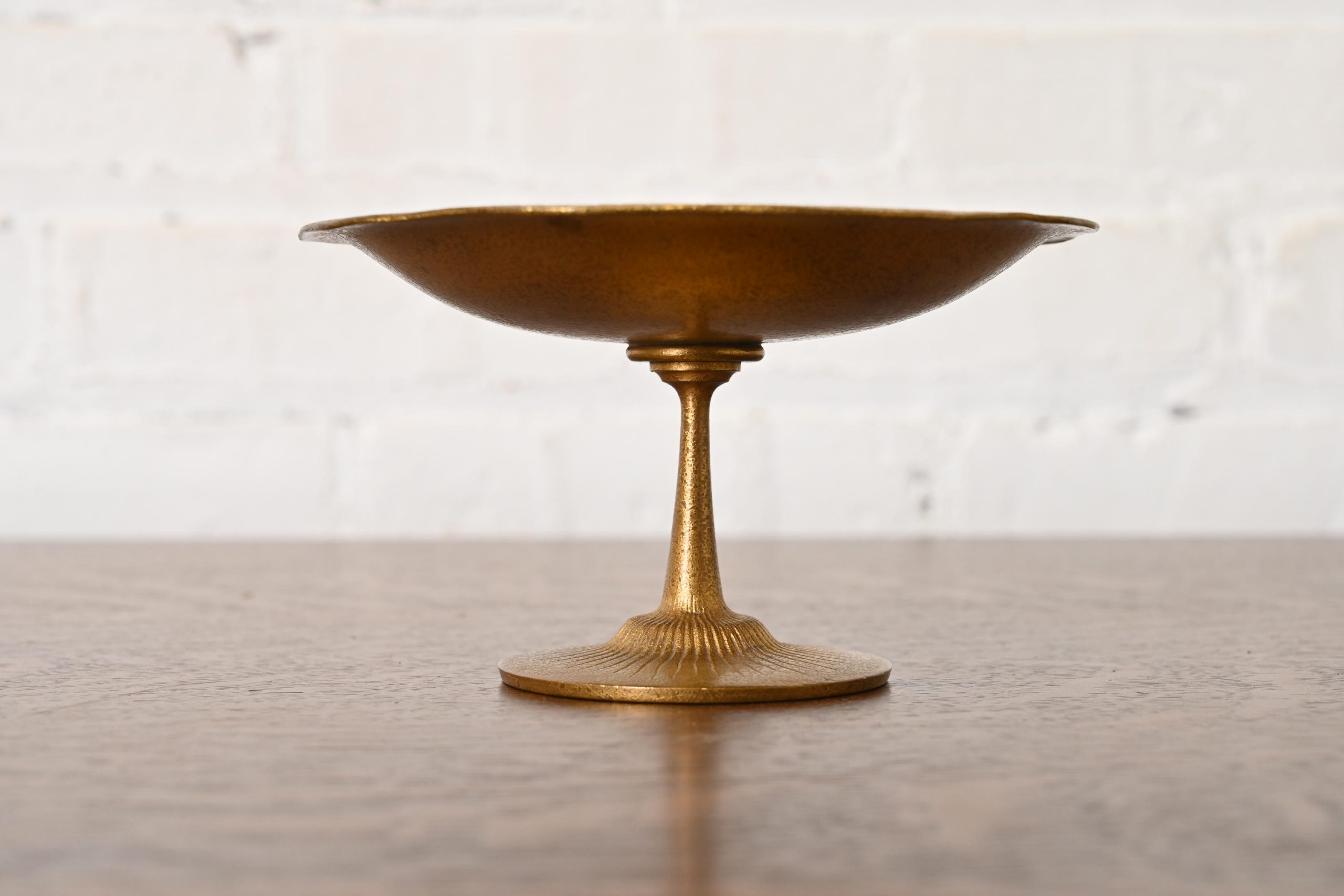 Tiffany Studios New York Bronze Doré Footed Bowl or Compote Dish - Image 2
