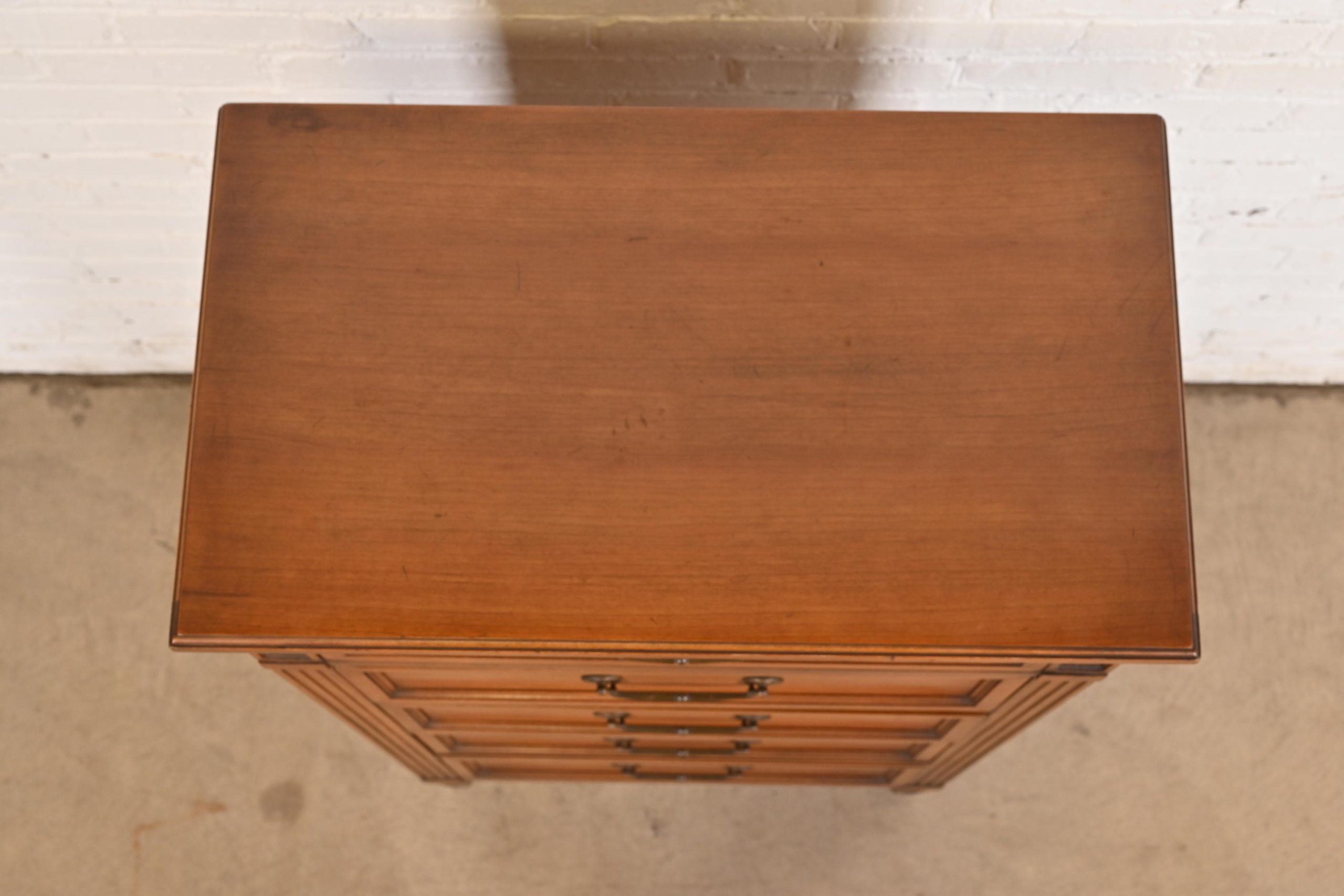 French Regency Louis XVI Cherry Wood Lingerie Chest by National Mt. Airy - Image 8