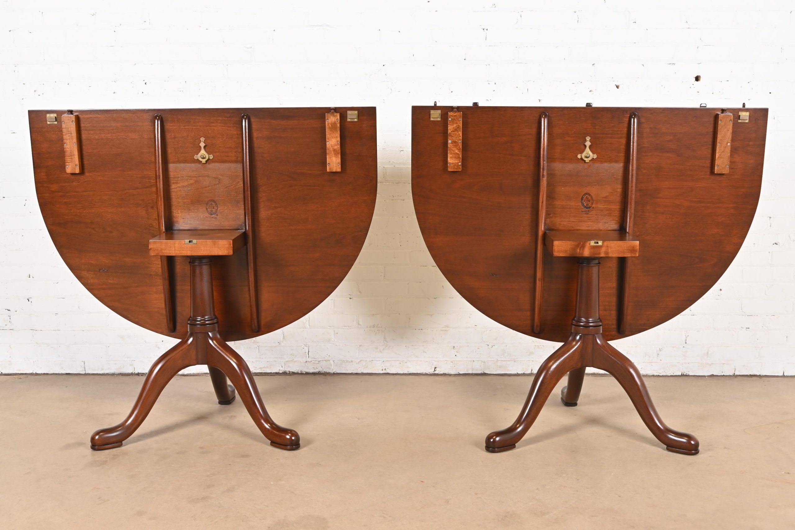 Kittinger Georgian Solid Mahogany Double Pedestal Extension Dining Table, Newly Refinished - Image 7