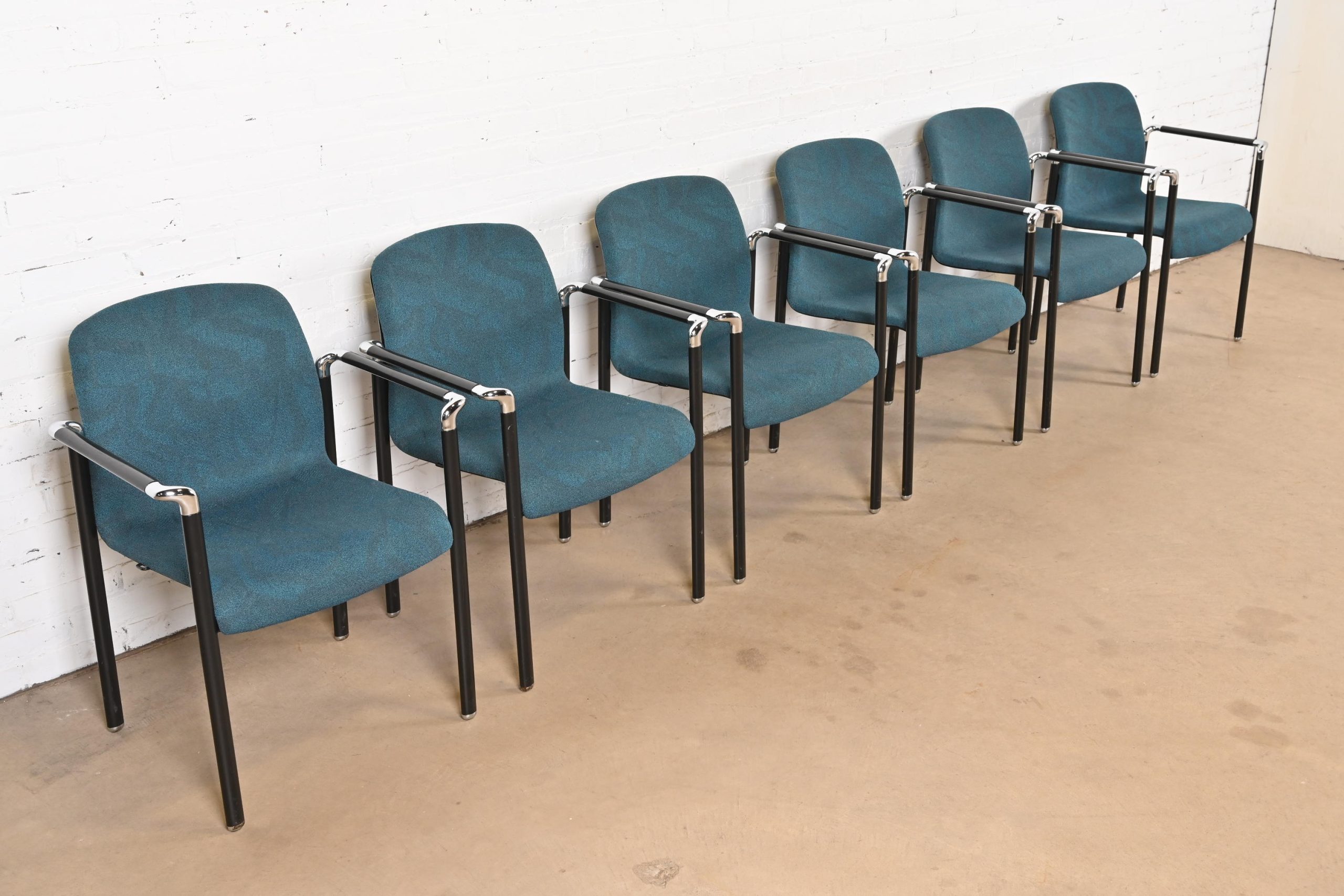 Herman Miller Modern Stacking Armchairs, Set of Six - Image 4