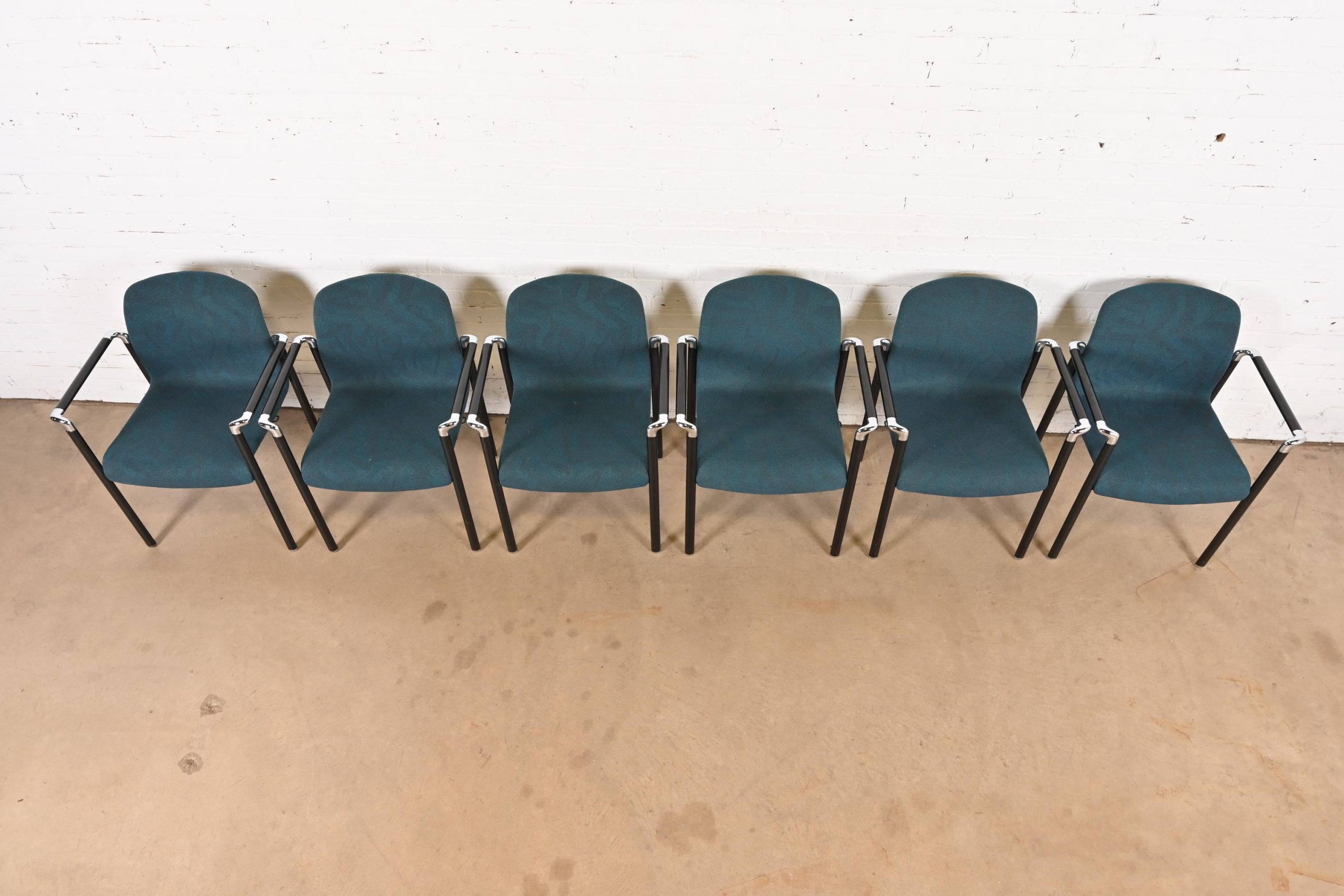 Herman Miller Modern Stacking Armchairs, Set of Six - Image 5