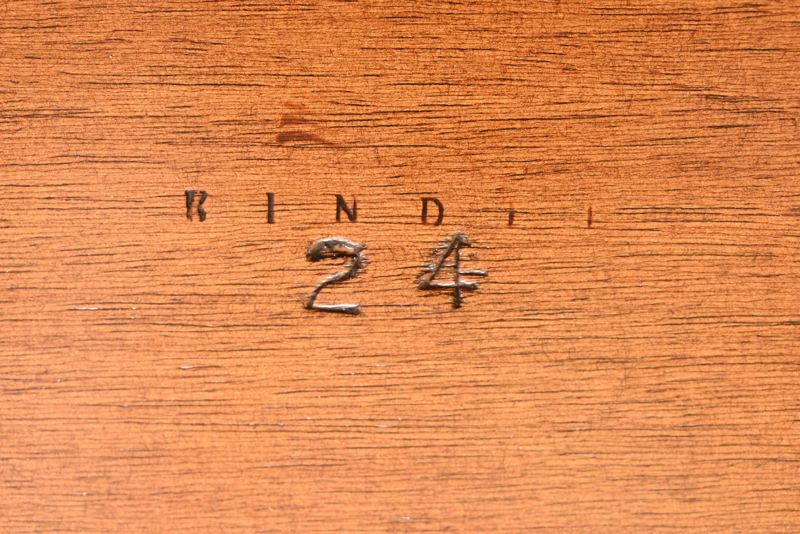Kindel Furniture Georgian Flame Mahogany Double Pedestal Dining Table, Newly Refinished - Image 8