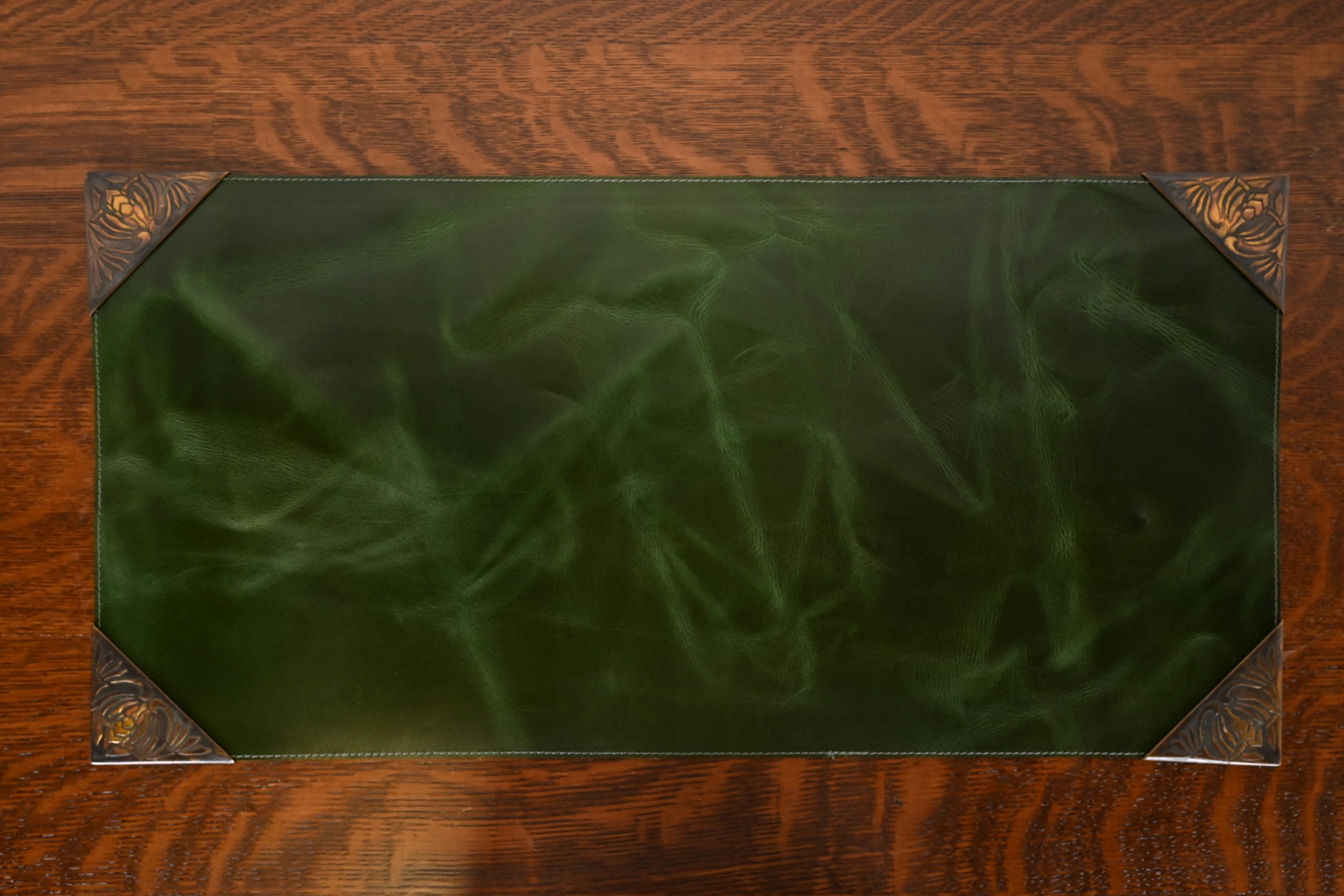 Art Crafts Shop Hammered Copper Six-Piece Desk Set, Circa 1905 - Image 9