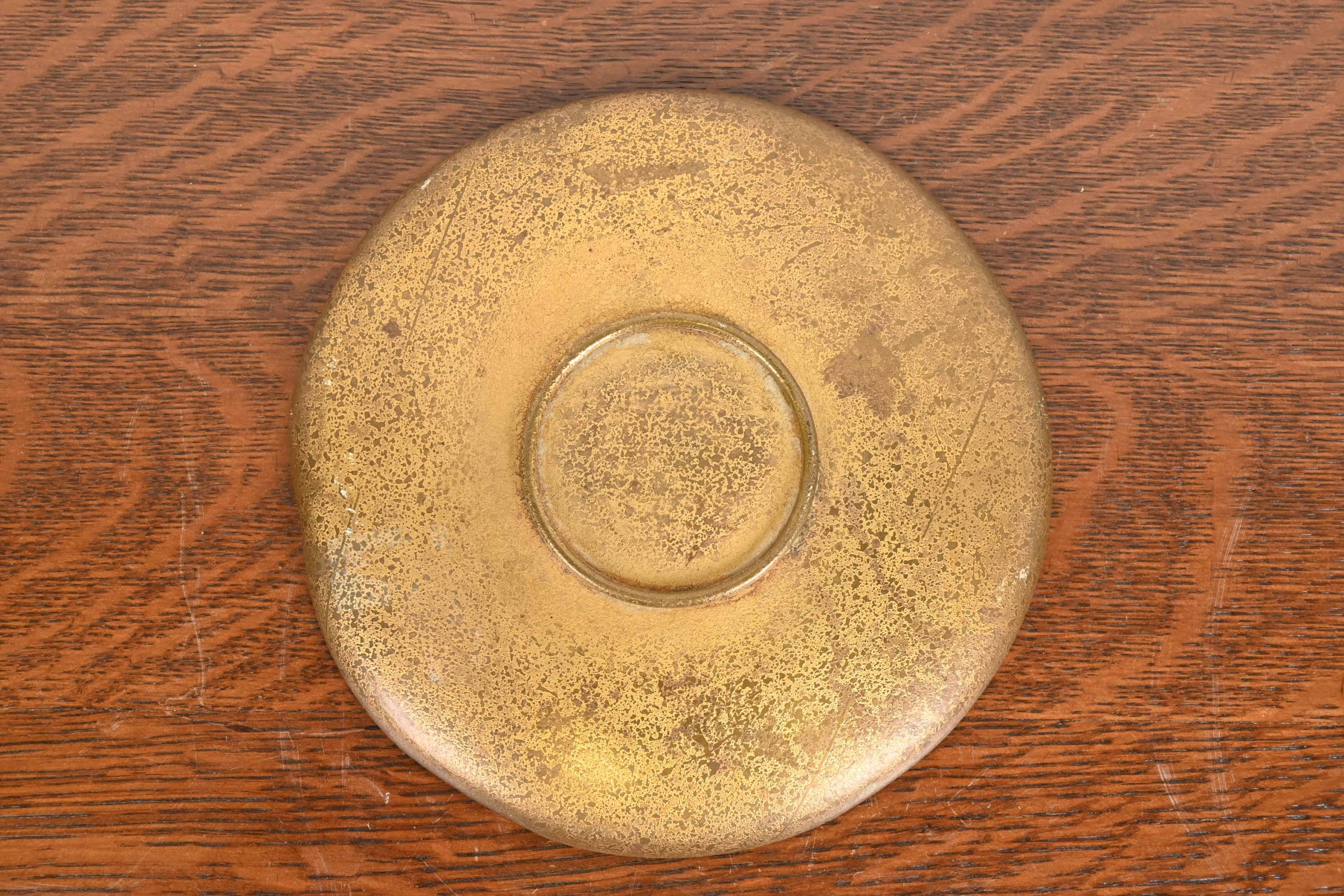Tiffany Studios New York Bronze Plate With Greek Key Design - Image 6