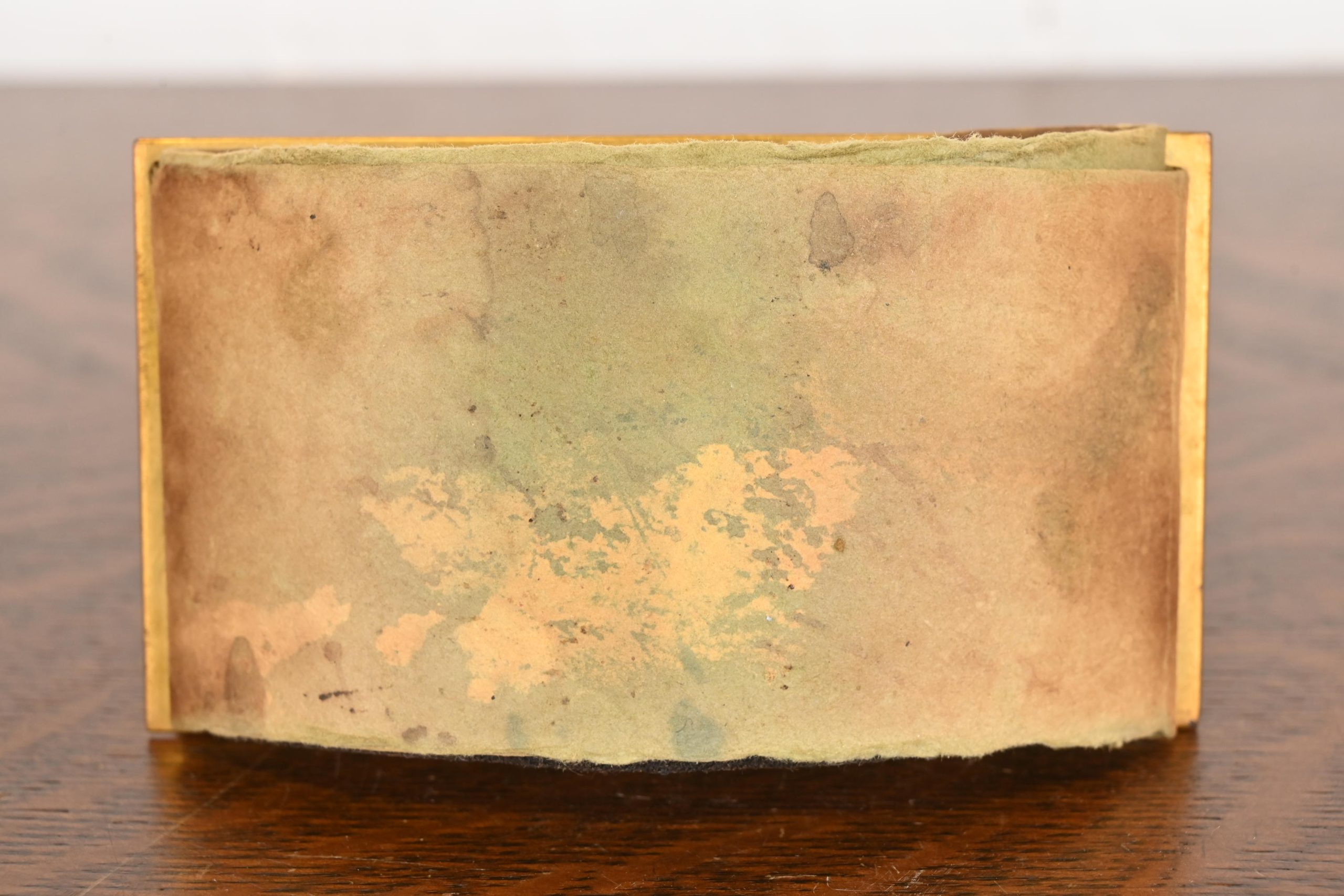 Tiffany & Co. Style Antique Empire Marble Rocker Blotter With Brass Laurel Wreath Handle - Image 10