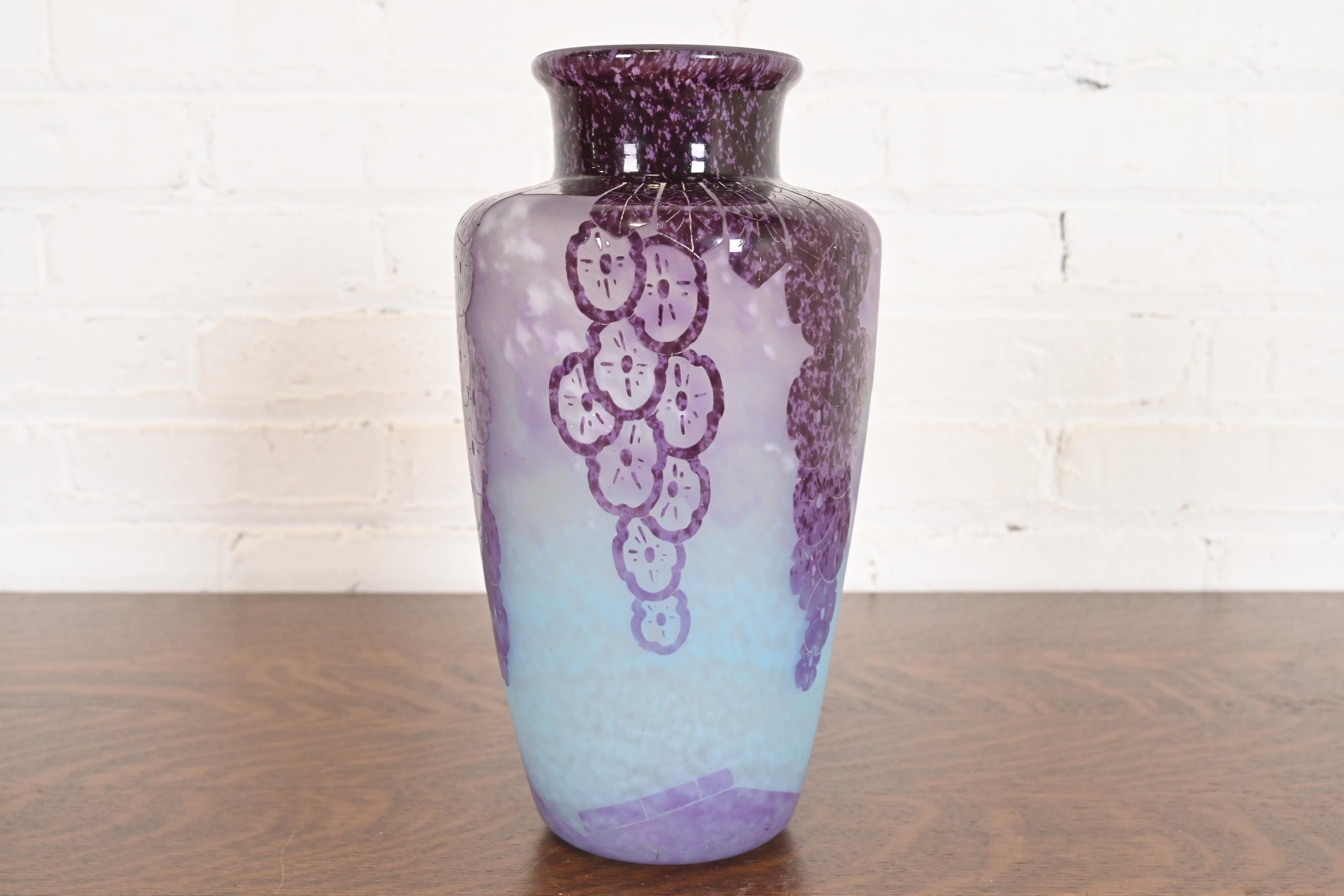Art Deco Cameo Glass Vase by Charles Schneider for Le Verre Français, 1920s