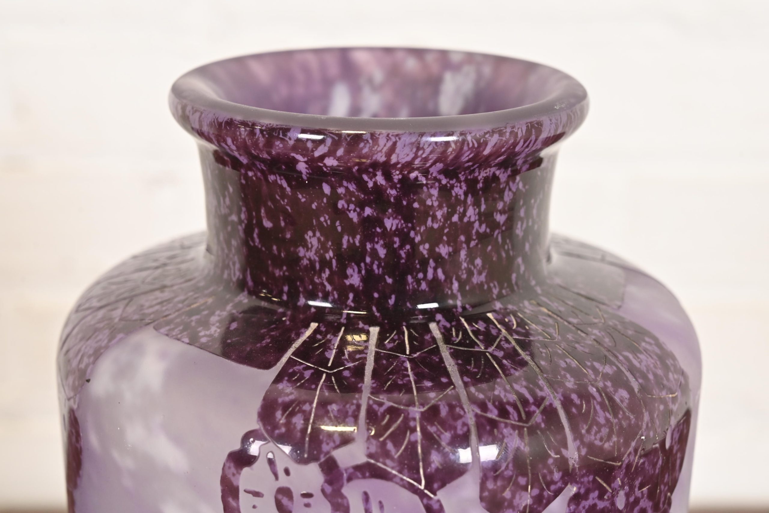 Art Deco Cameo Glass Vase by Charles Schneider for Le Verre Français, 1920s - Image 6