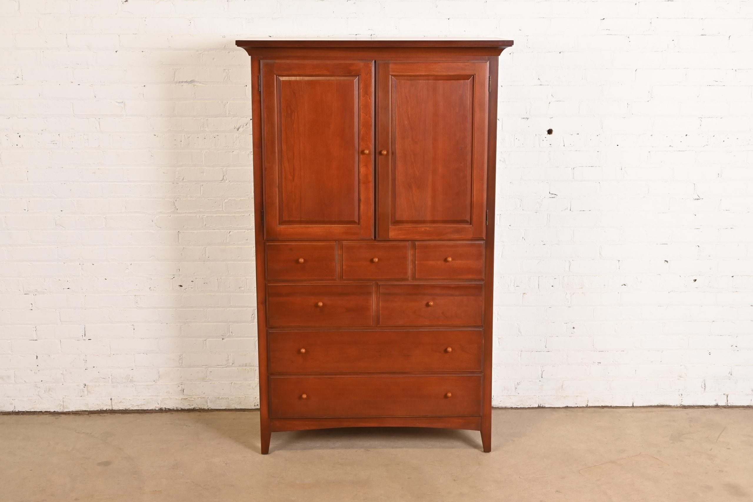 Thomasville Arts & Crafts Cherry Wood Armoire Dresser or Linen Press - Image 2