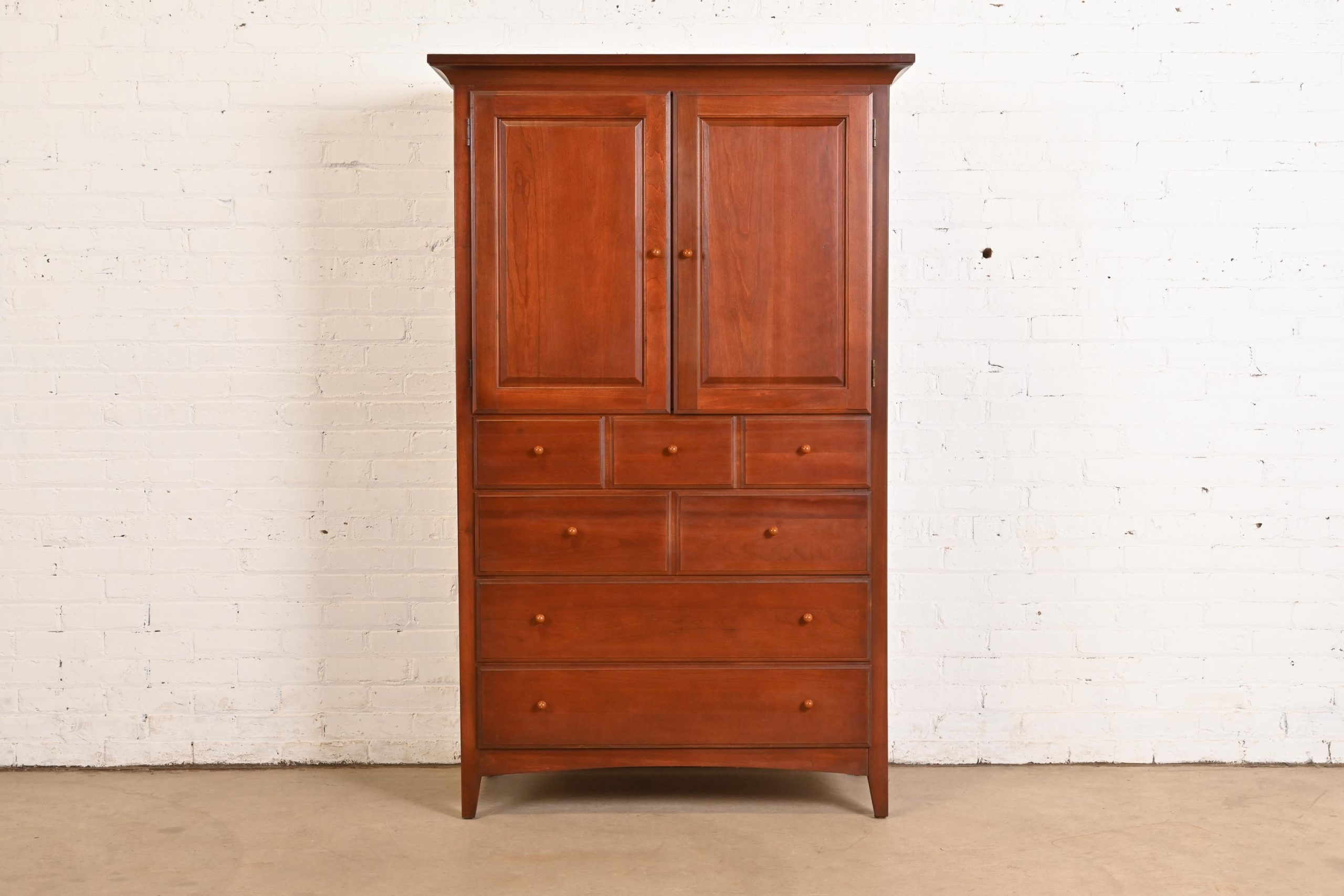 Thomasville Arts & Crafts Cherry Wood Armoire Dresser or Linen Press