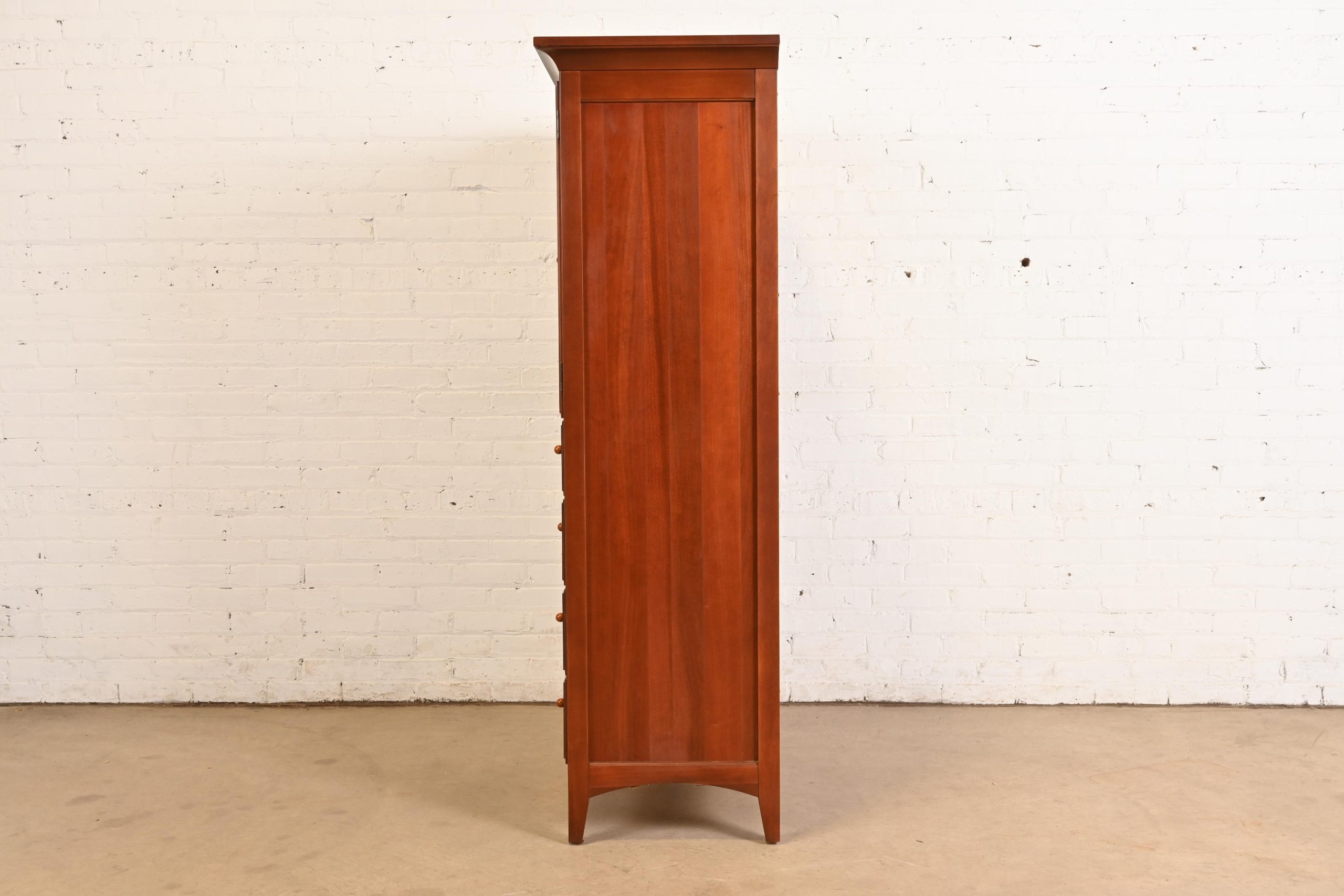 Thomasville Arts & Crafts Cherry Wood Armoire Dresser or Linen Press - Image 13