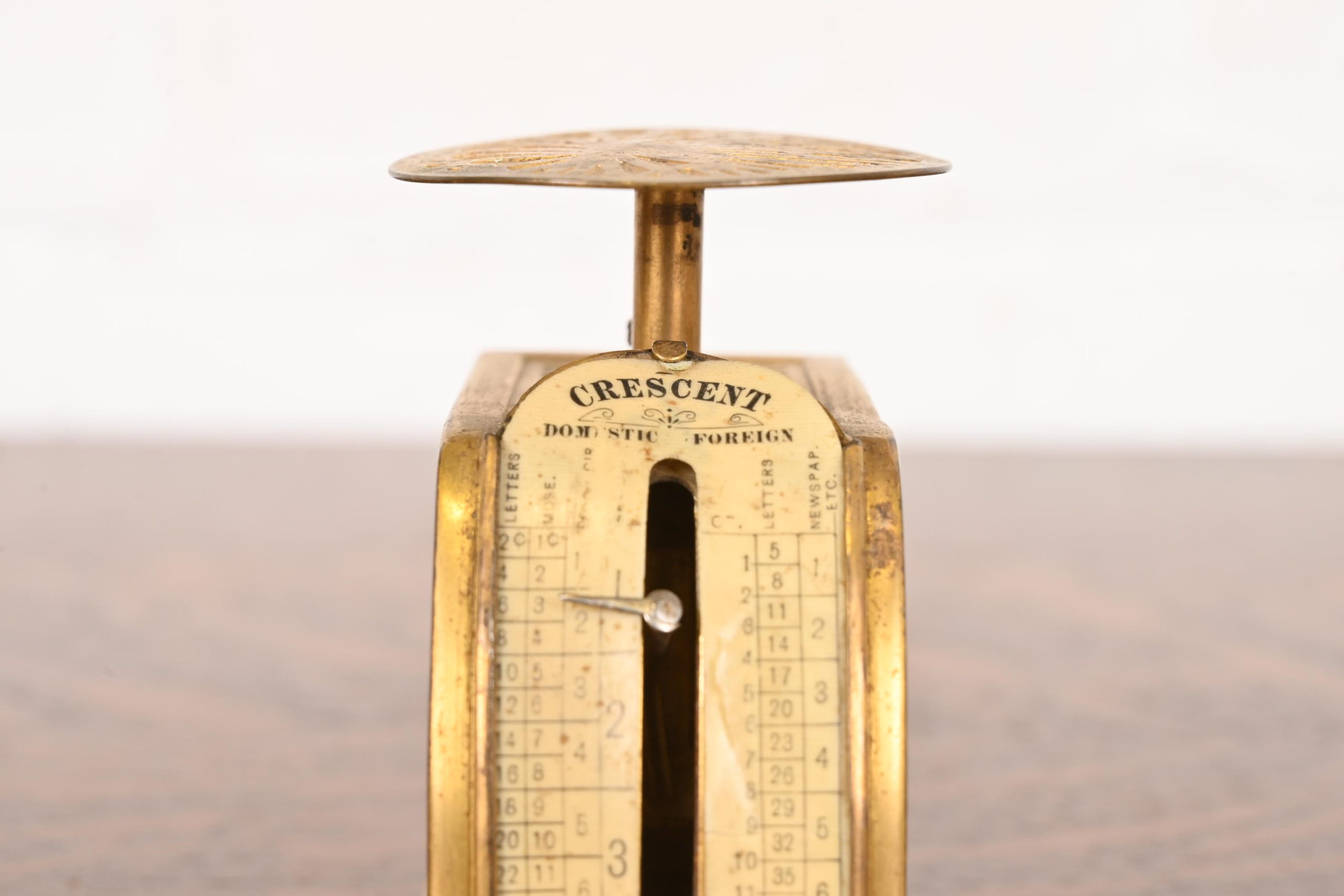 Tiffany Studios New York Pine Needle Pattern Bronze Doré and Favrile Slag Glass Postage Scale - Image 6