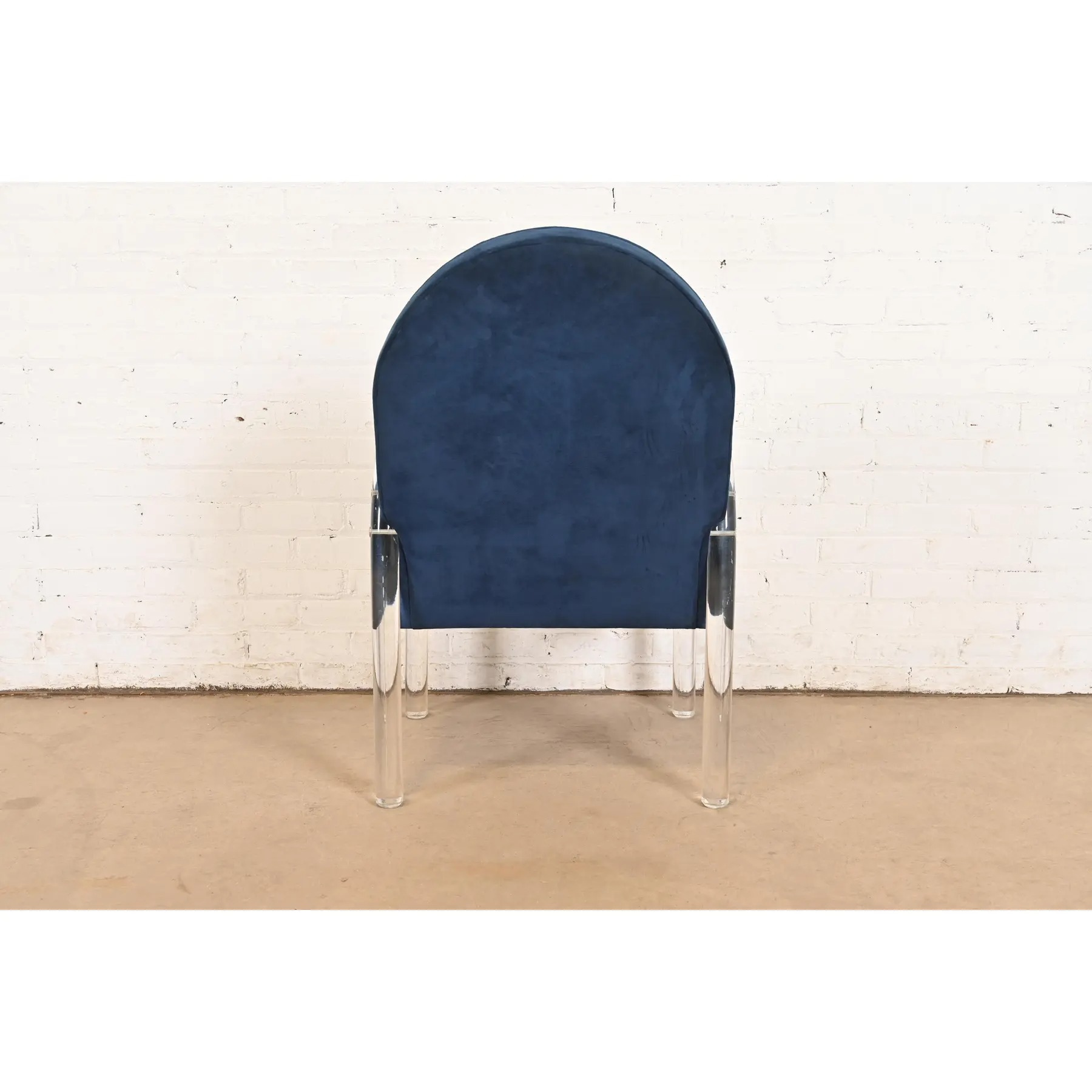Leon Rosen for Pace Collection Modern Art Deco Lucite Waterfall Armchairs, Pair - Image 12