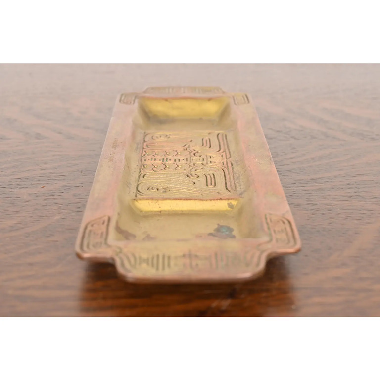Tiffany Studios New York Chinese Pattern Bronze Pen Tray - Image 5