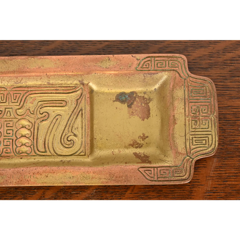 Tiffany Studios New York Chinese Pattern Bronze Pen Tray - Image 6