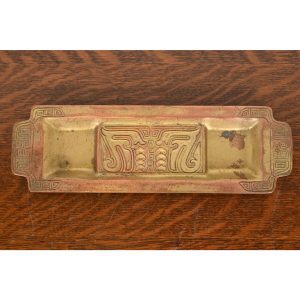 Tiffany Studios New York Chinese Pattern Bronze Pen Tray