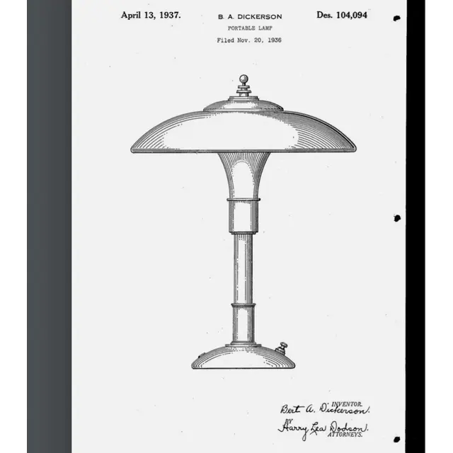 Bert Dickerson for Faries Art Deco "Guardsman" Table Lamp or Desk Lamp, Circa 1930s - Image 10