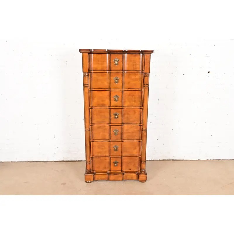 Drexel Heritage French Empire Carved Fruitwood Lingerie Chest or Semainier - Image 2
