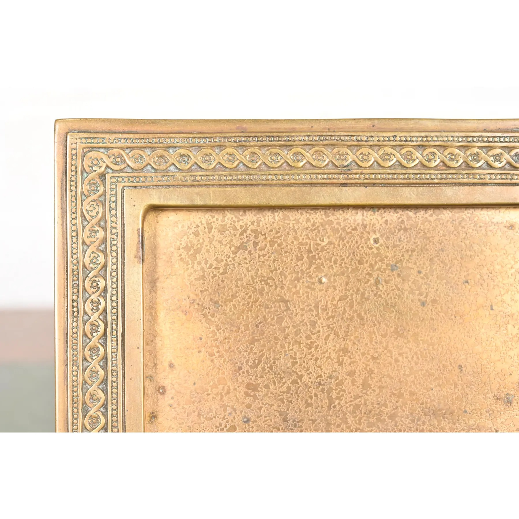 Tiffany Studios New York "Adam" Bronze Doré Desk Calendar Frame or Picture Frame - Image 5