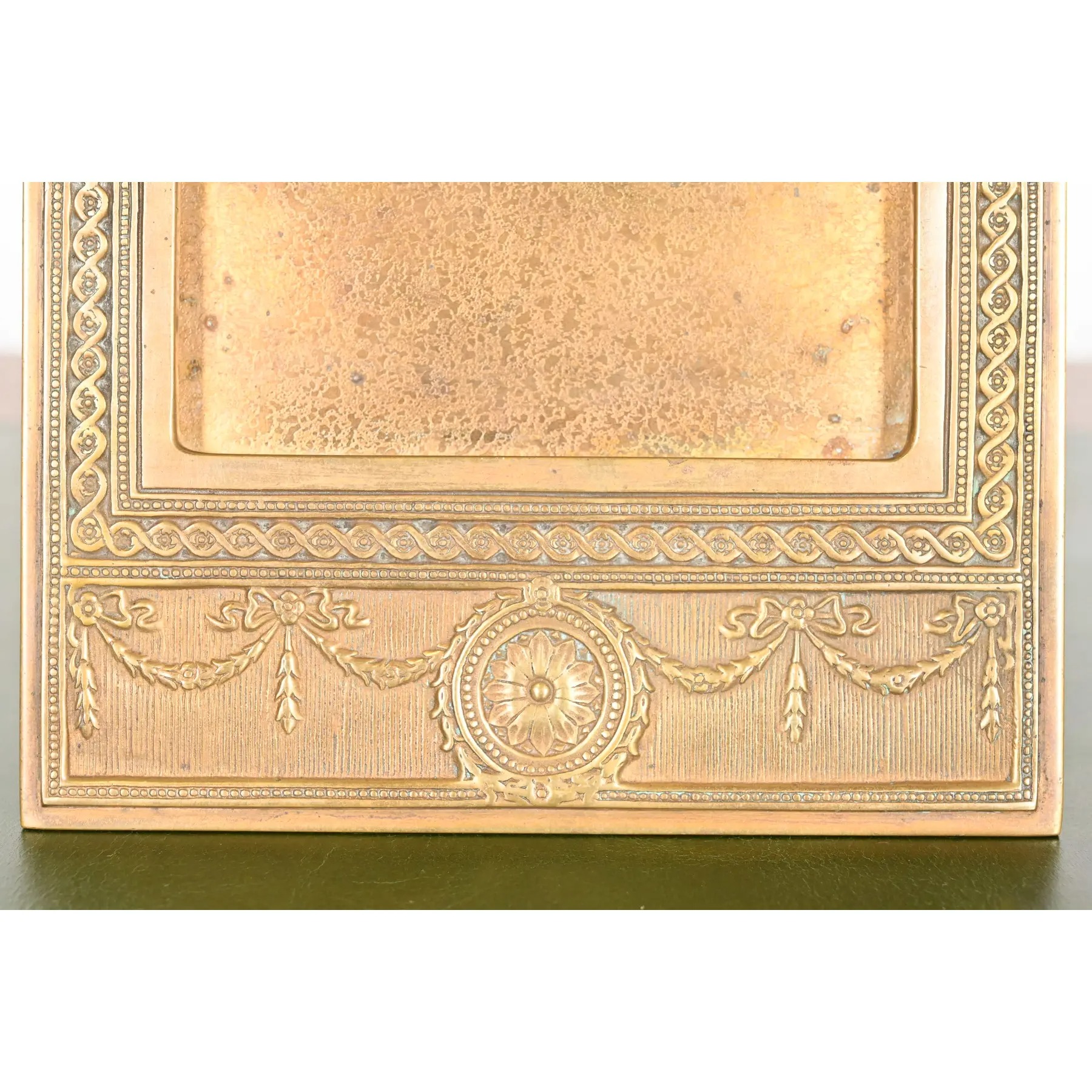 Tiffany Studios New York "Adam" Bronze Doré Desk Calendar Frame or Picture Frame - Image 6