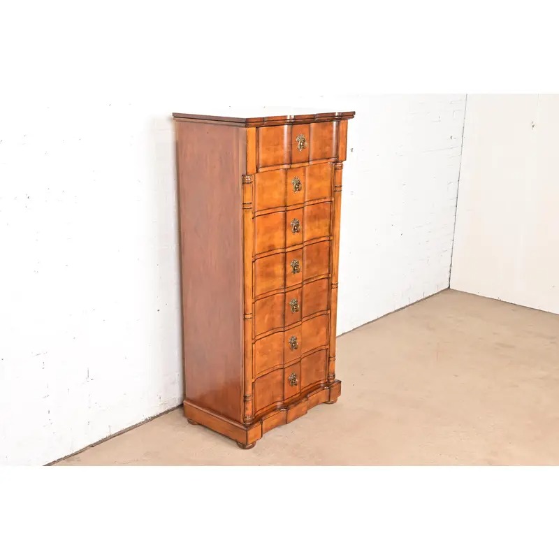 Drexel Heritage French Empire Carved Fruitwood Lingerie Chest or Semainier - Image 4