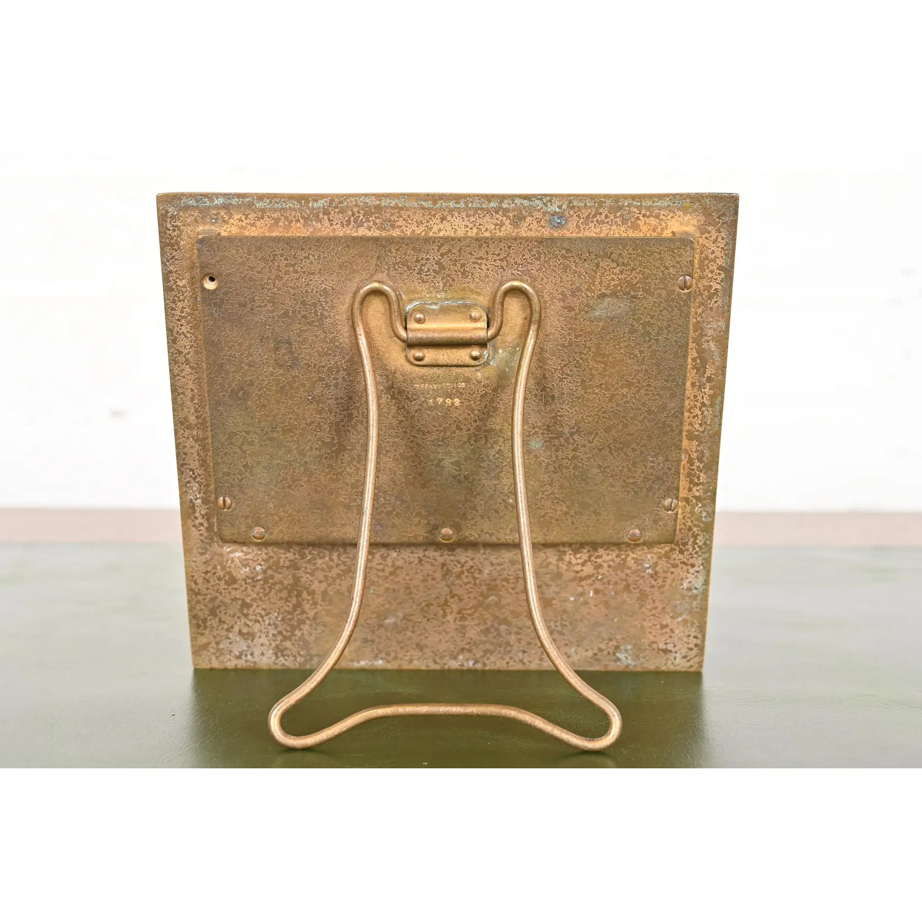 Tiffany Studios New York "Adam" Bronze Doré Desk Calendar Frame or Picture Frame - Image 9