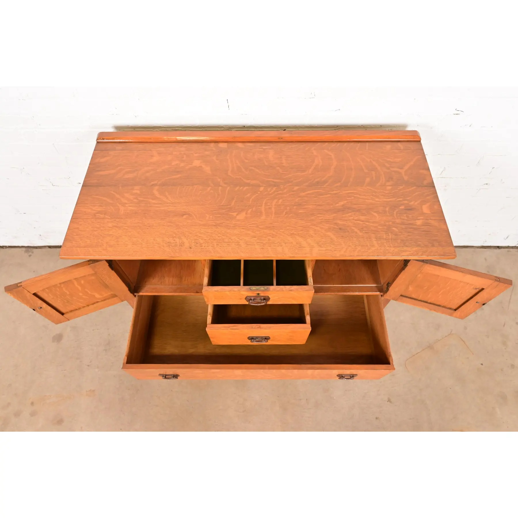 Stickley Brothers Style Antique Mission Oak Arts & Crafts Sideboard Buffet, Circa 1900 - Image 7