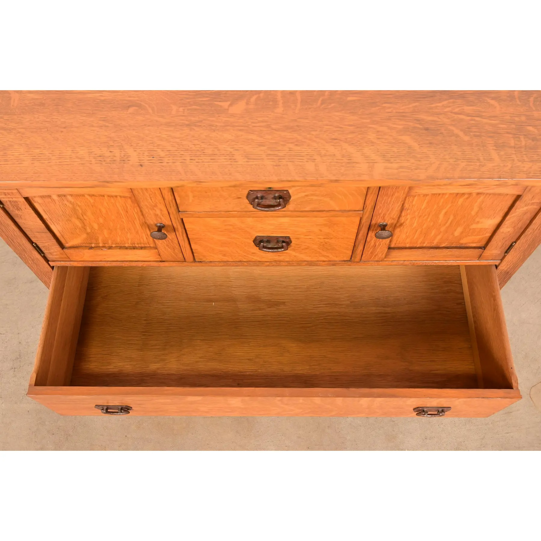 Stickley Brothers Style Antique Mission Oak Arts & Crafts Sideboard Buffet, Circa 1900 - Image 8