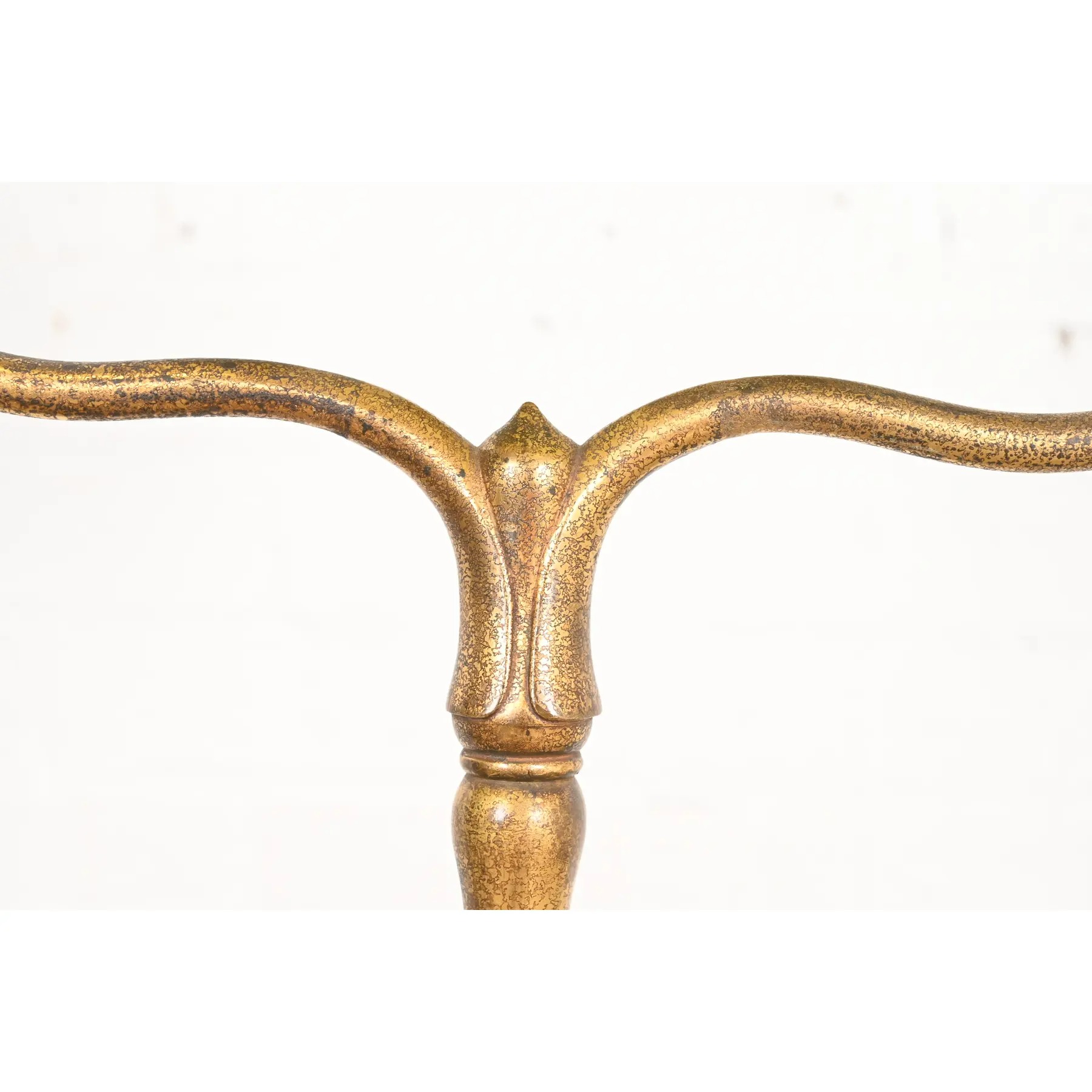 Tiffany Studios New York Gilt Bronze Harp Floor Lamp With Favrile Glass Shade - Image 9