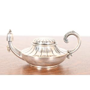 Tiffany & Co. Antique Silverplate Aladdin Lamp Form Table Cigar Lighter